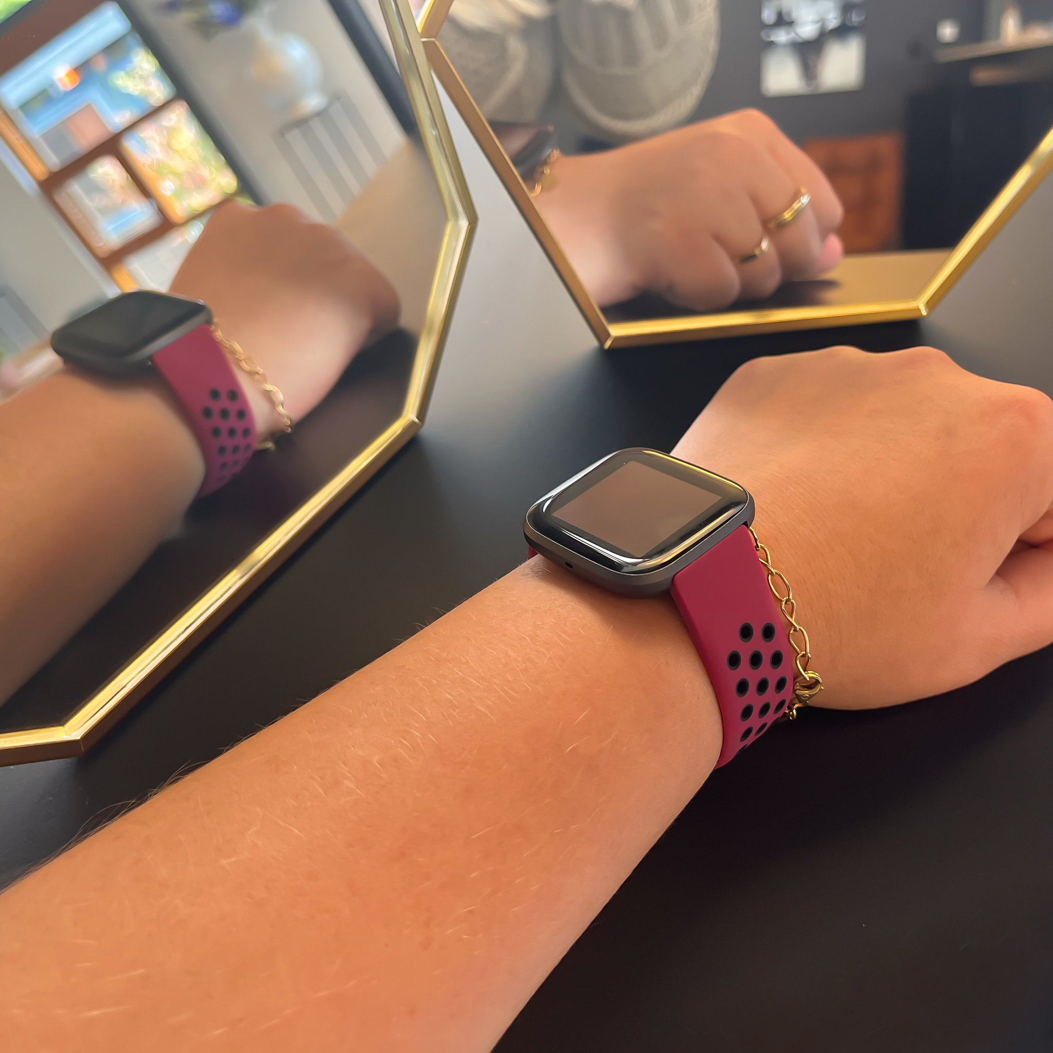 Fitbit Versa Double Sport Strap - Purple Black