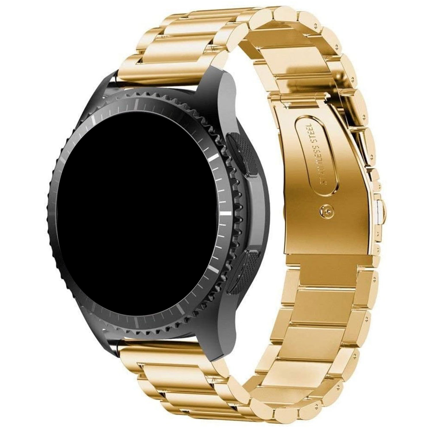 Samsung Galaxy Watch 6 Beaded Steel Link Strap - Gold