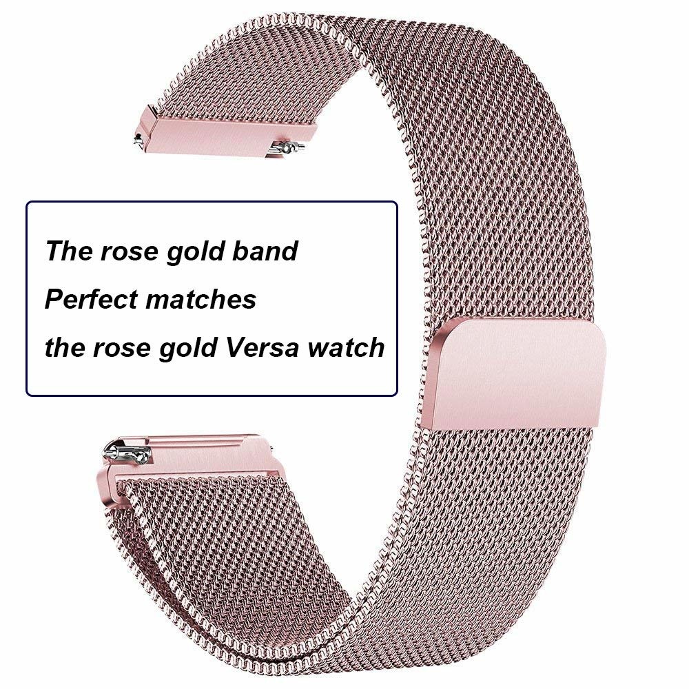 Fitbit Versa Milanese Strap - Pink Red