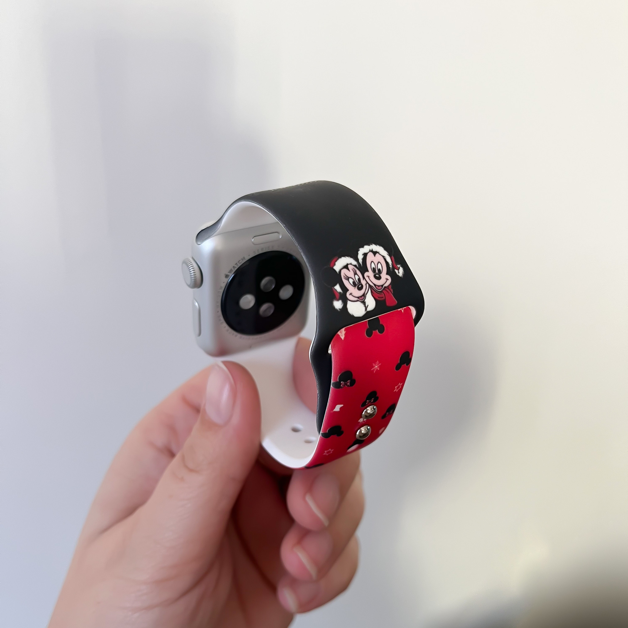 Apple Watch Print Sport Strap - Christmas Black Red