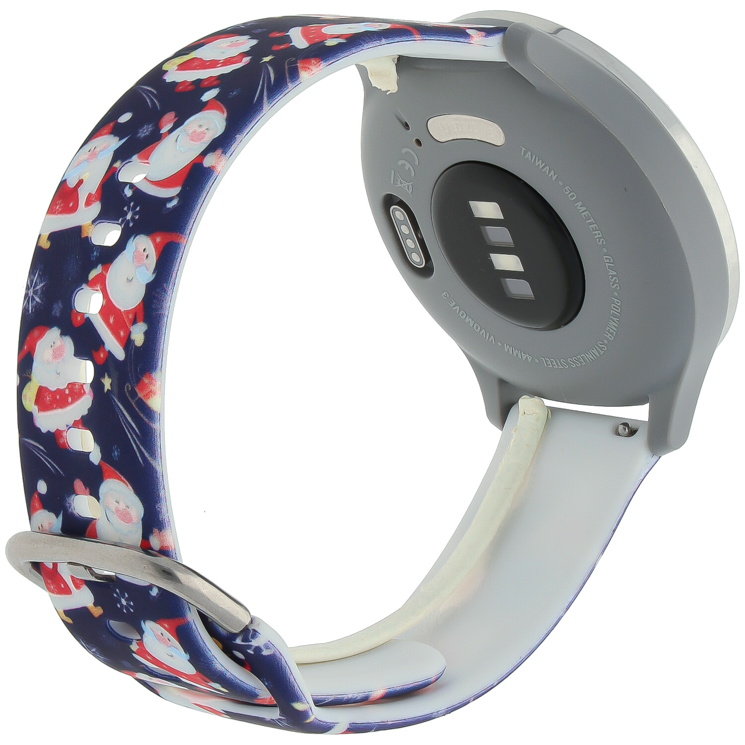 Samsung Galaxy Watch Print Sport Strap - Christmas Santa Dark Blue