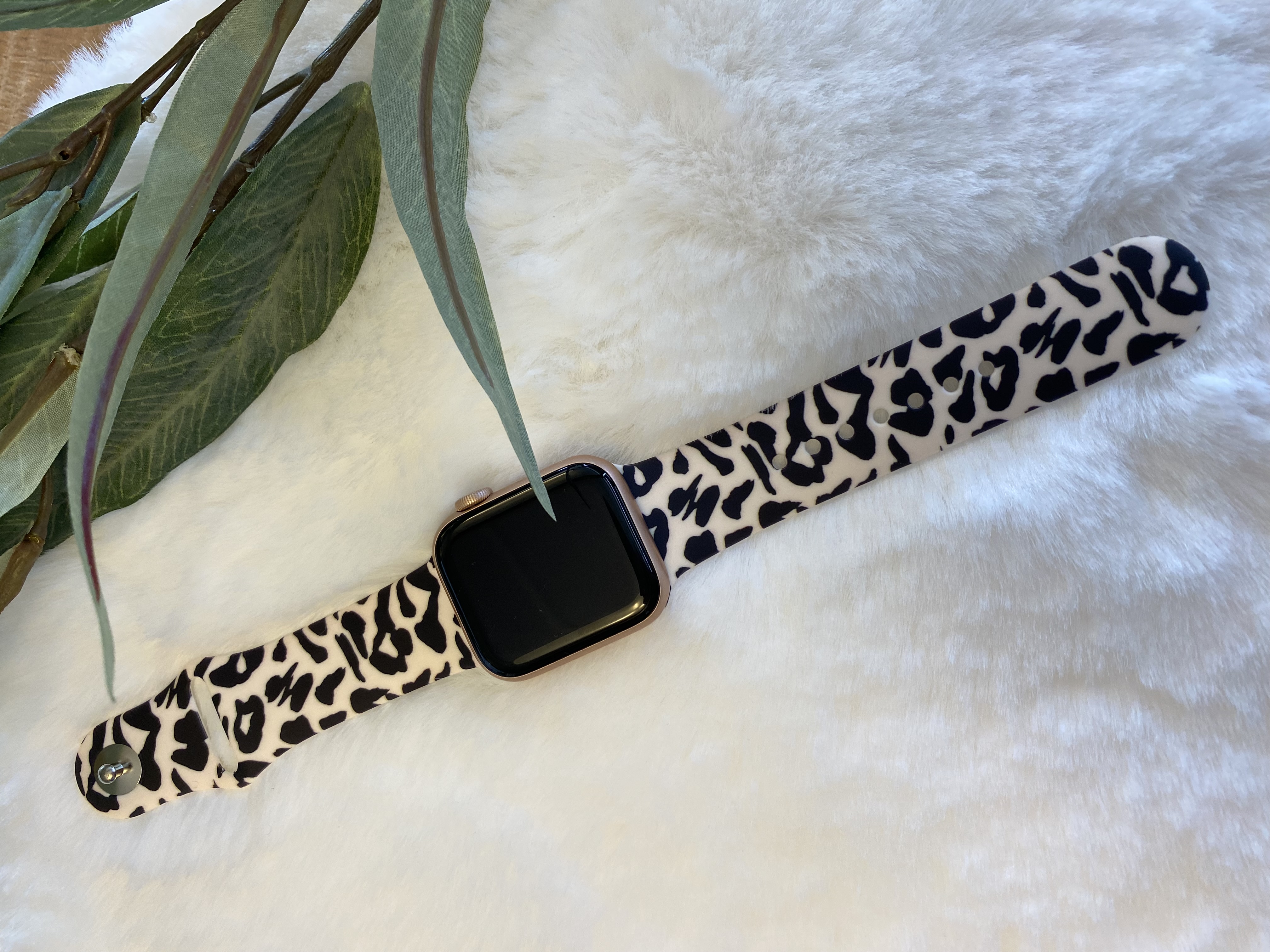 Apple Watch Print Sport Strap - Leopard Beige