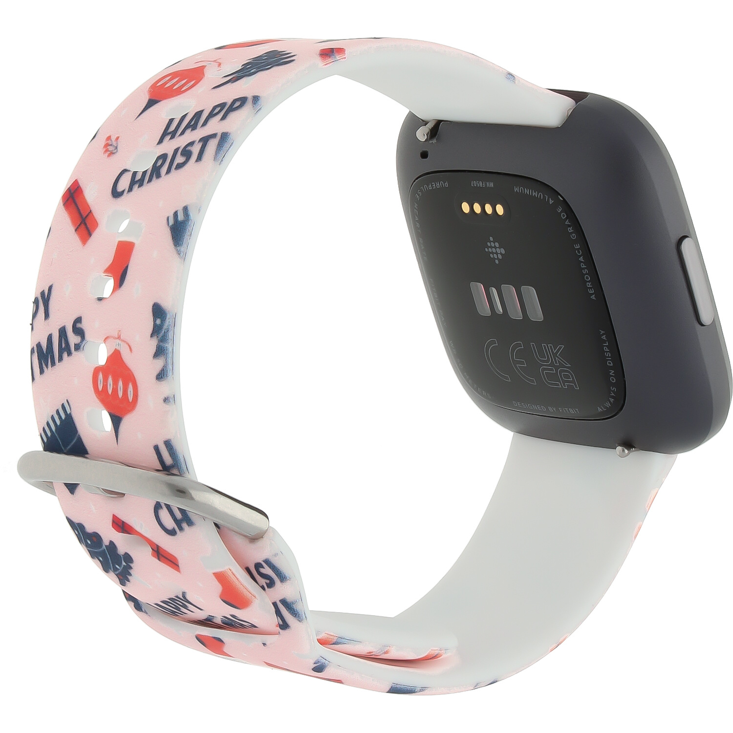 Fitbit Versa Print Sport Strap - Christmas Pink