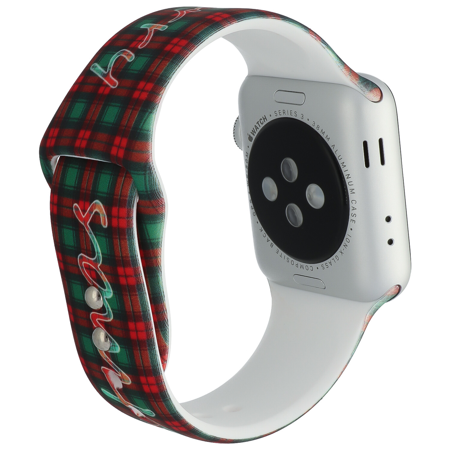 Apple Watch Print Sport Strap - Christmas Plaid