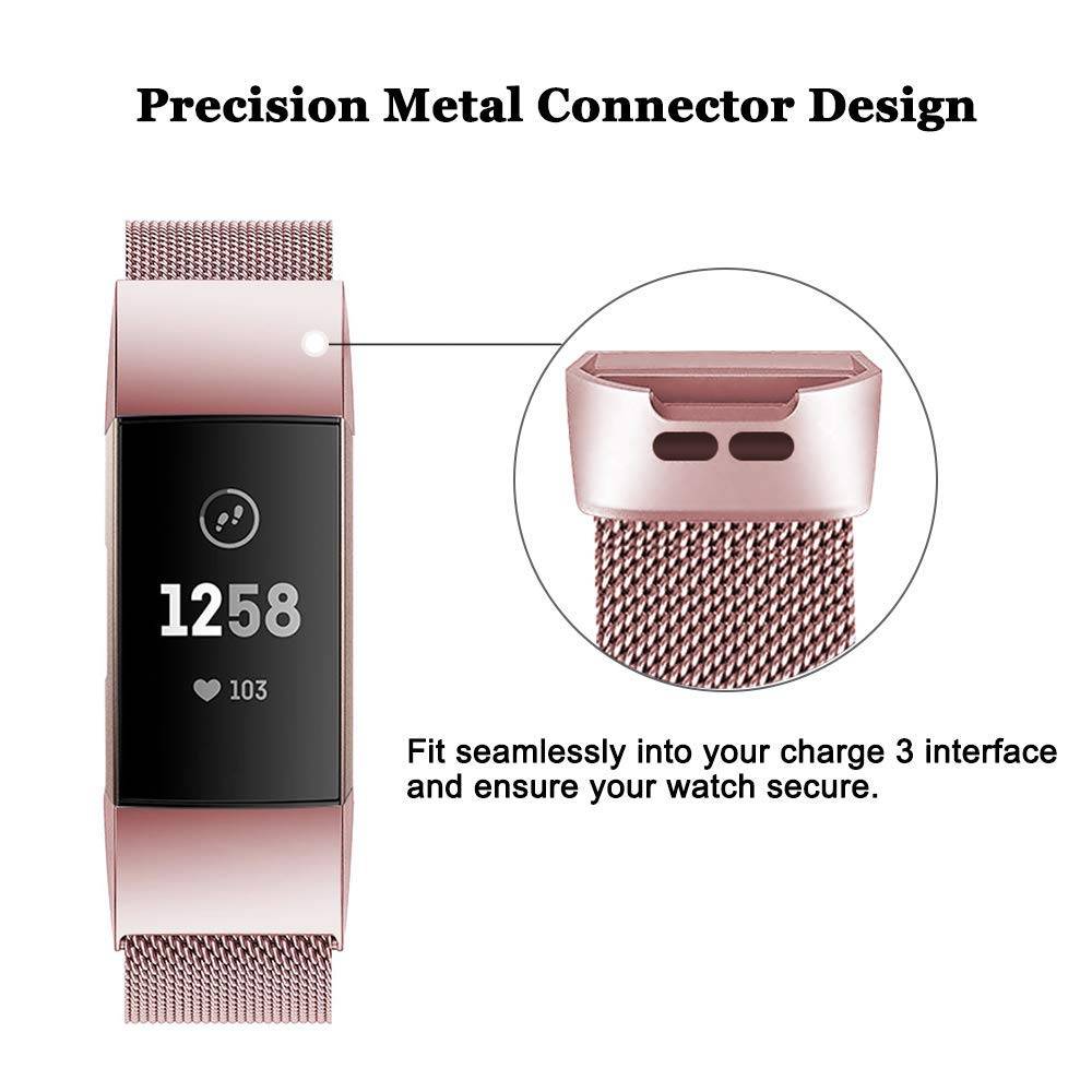 Fitbit Charge 3 &Amp; 4 Milanese Strap - Pink