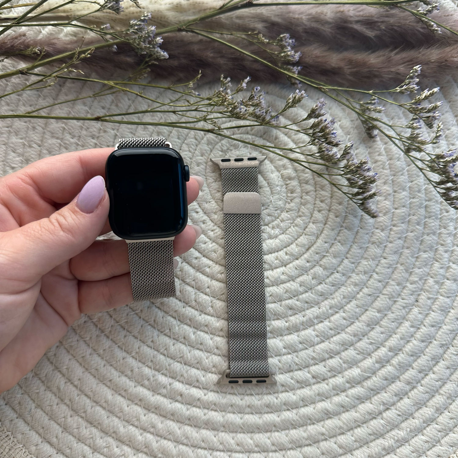 Apple Watch Milanese Strap - Starlight