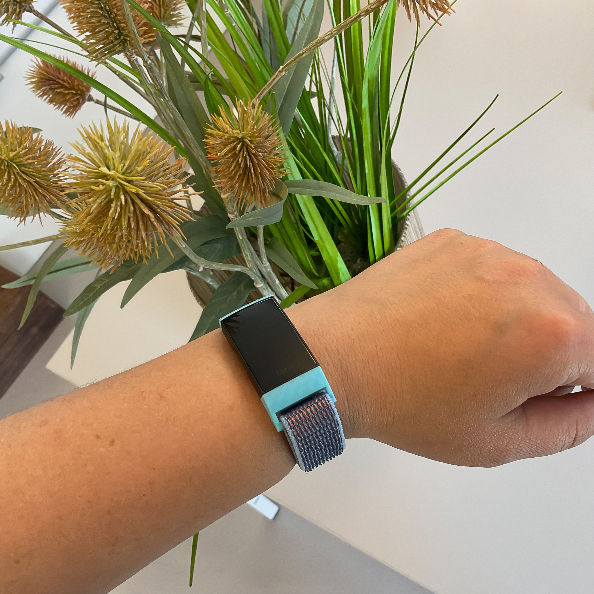 Fitbit Charge 3 &Amp; 4 Nylon Strap - Cerulean