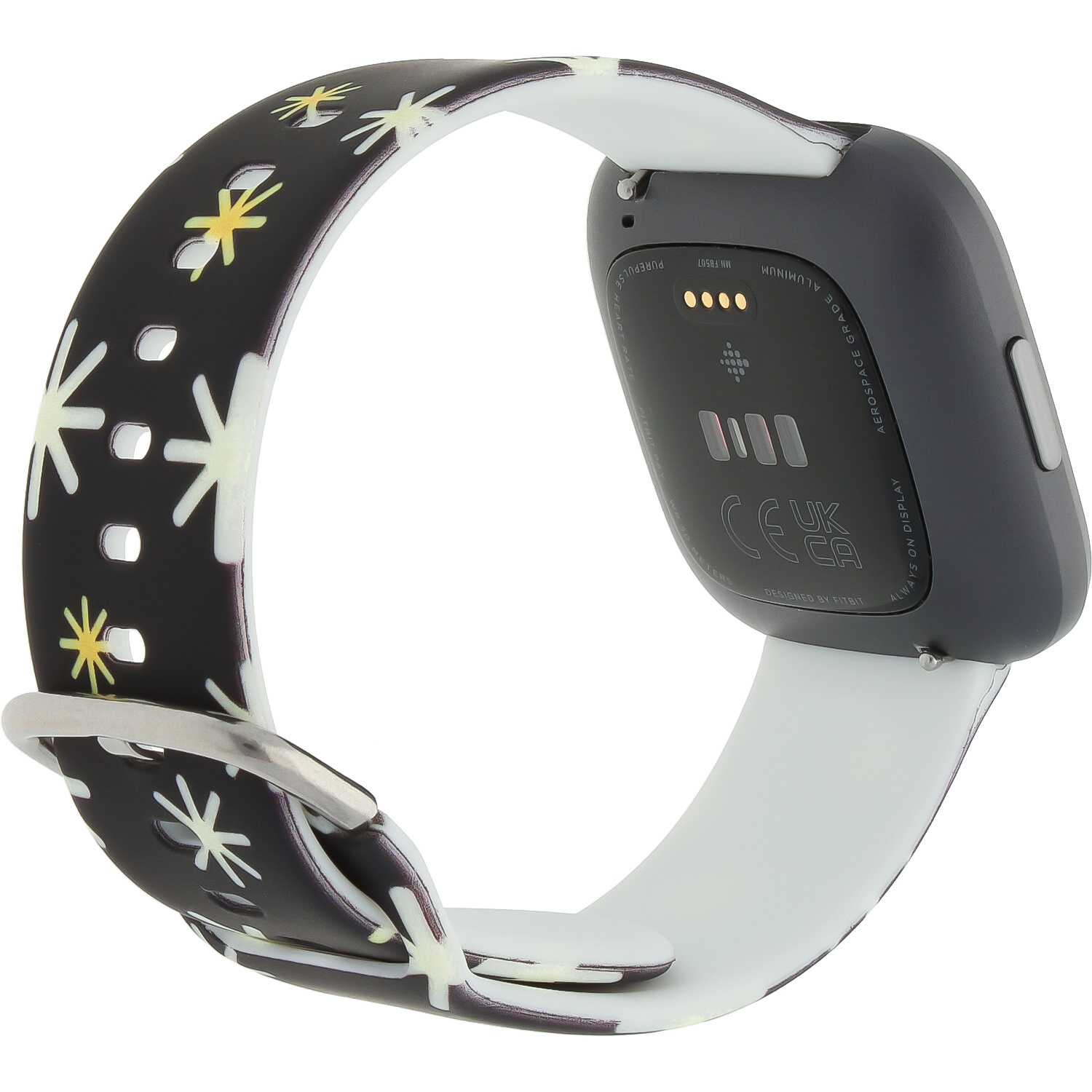 Fitbit Versa Print Sport Strap - Christmas Black