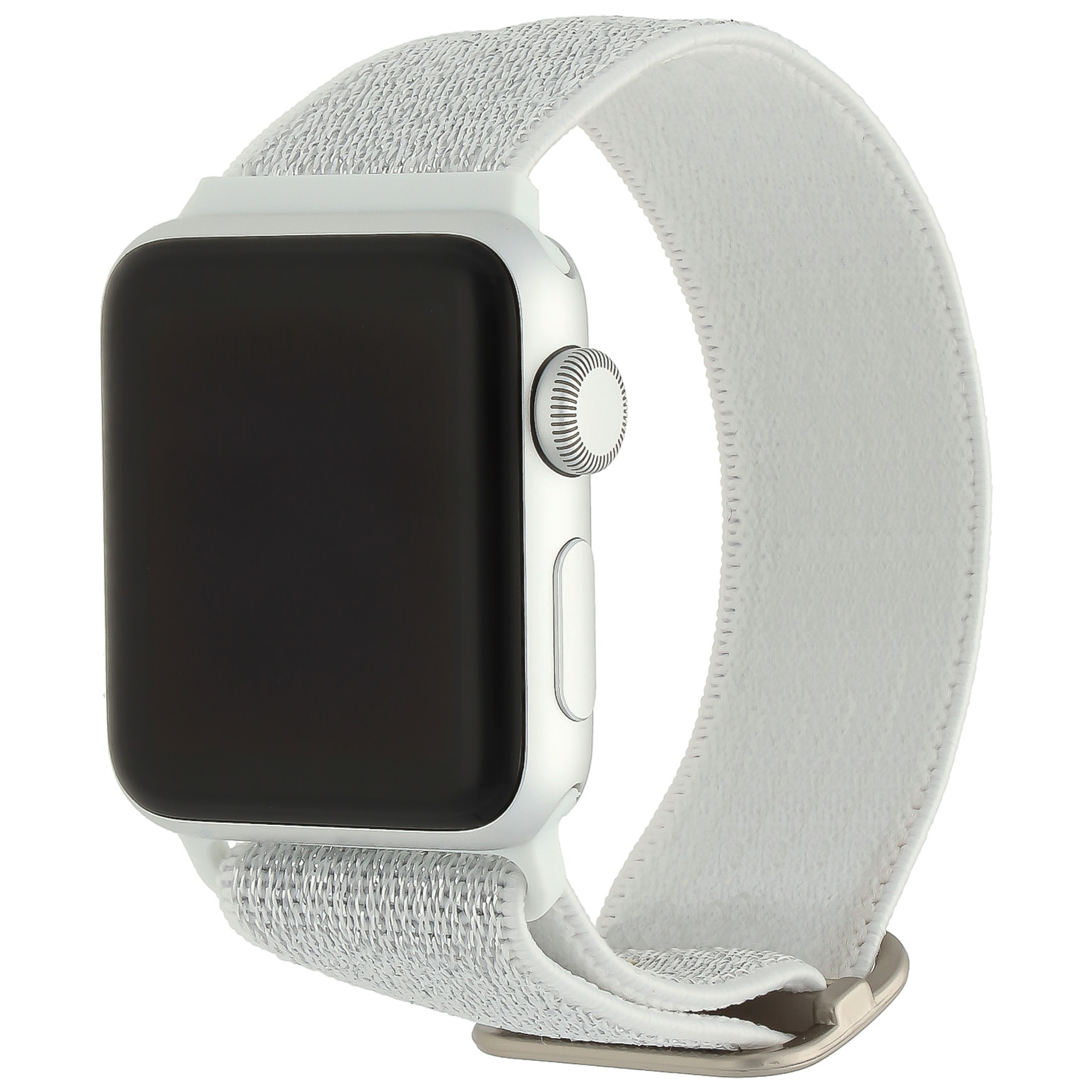 Apple Watch Nylon Woven Solo Strap - Glitter White