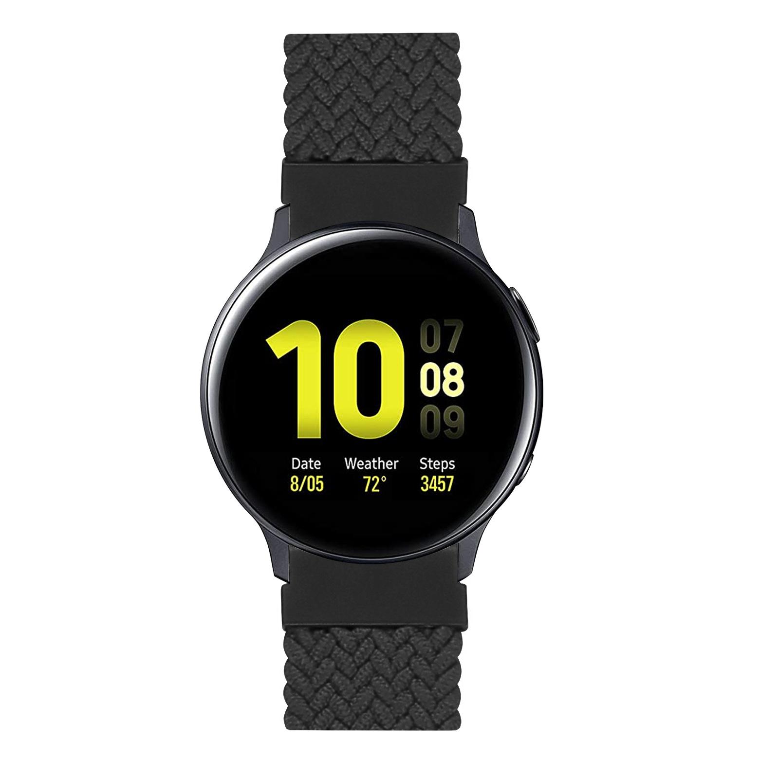 Samsung Galaxy Watch Nylon Braided Solo Strap - Charcoal