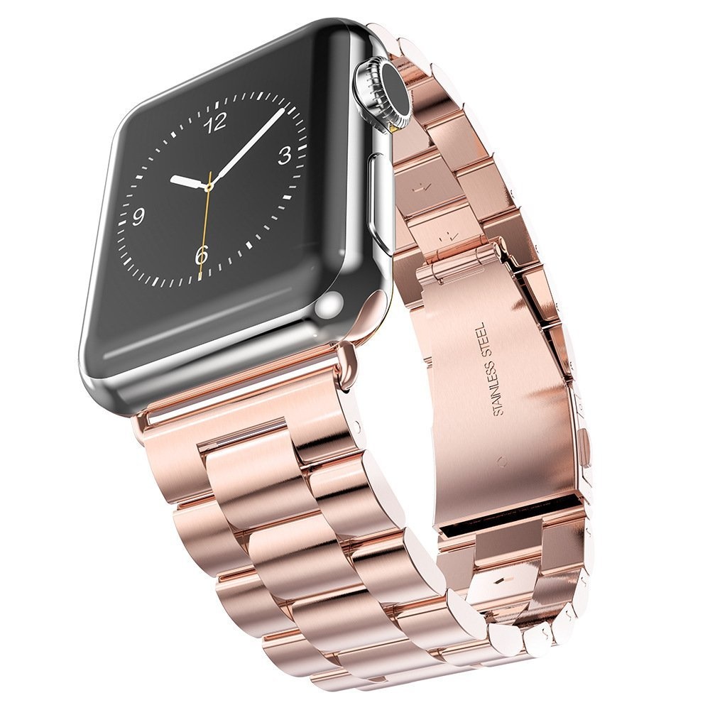 Apple Watch Beads Steel Link Strap - Rose Gold