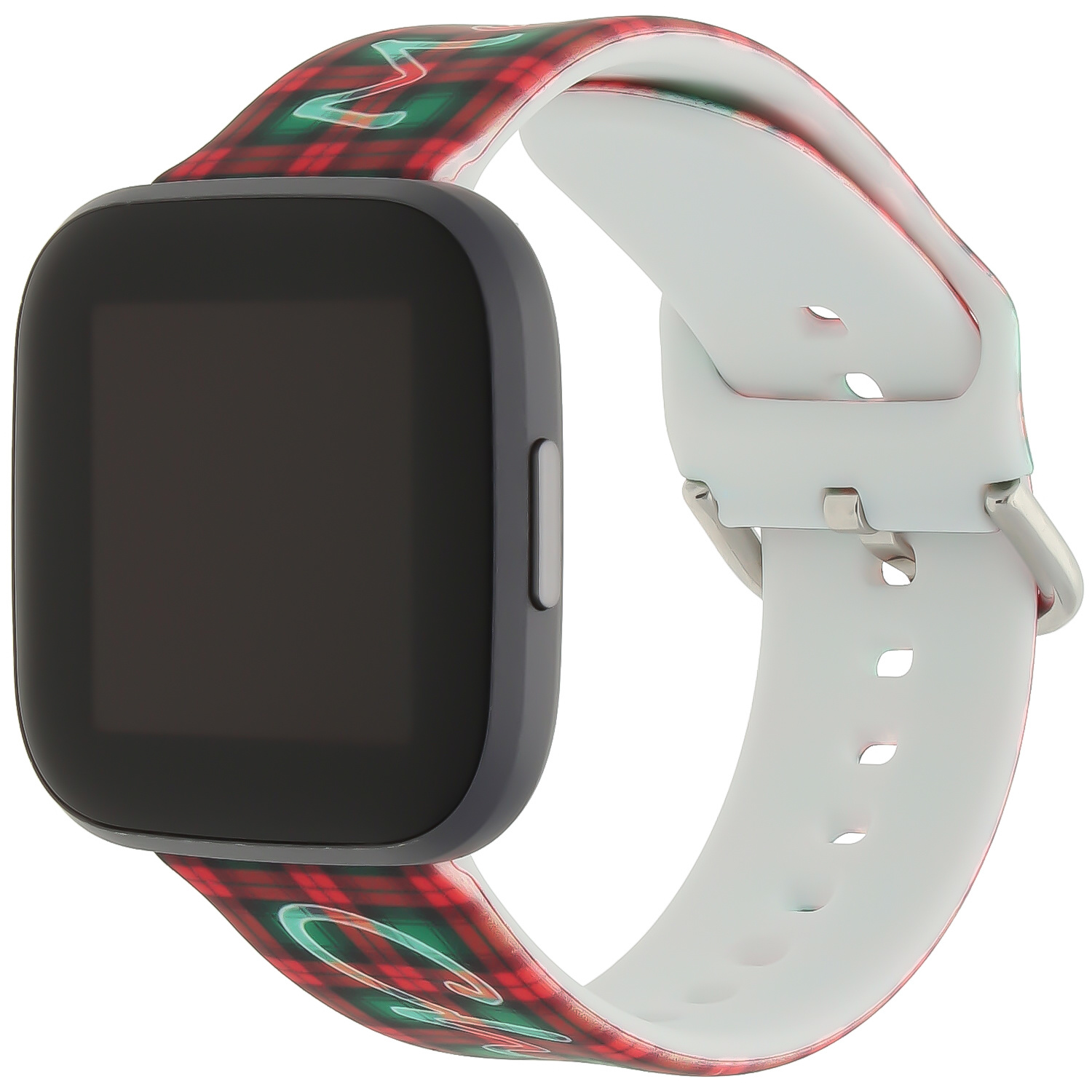 Fitbit Versa Print Sport Strap - Christmas Plaid