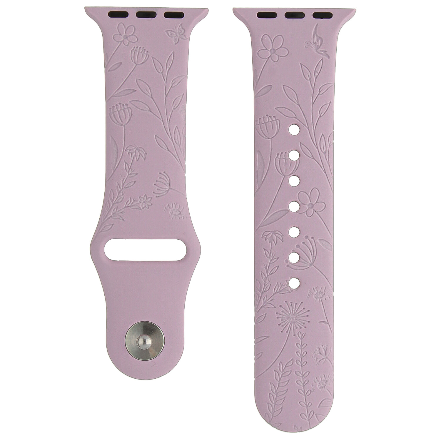 Apple Watch Print Sport Strap - Flowers Purple