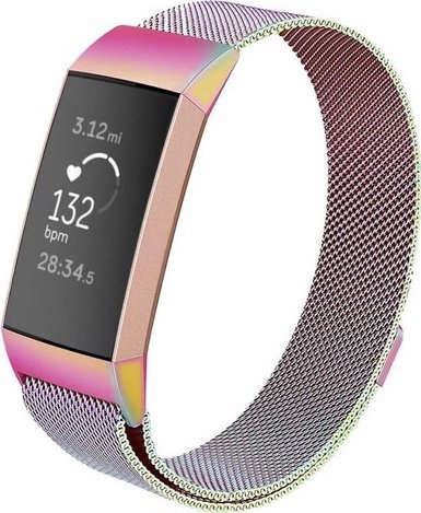 Fitbit Charge 3 &Amp; 4 Milanese Strap - Colourful