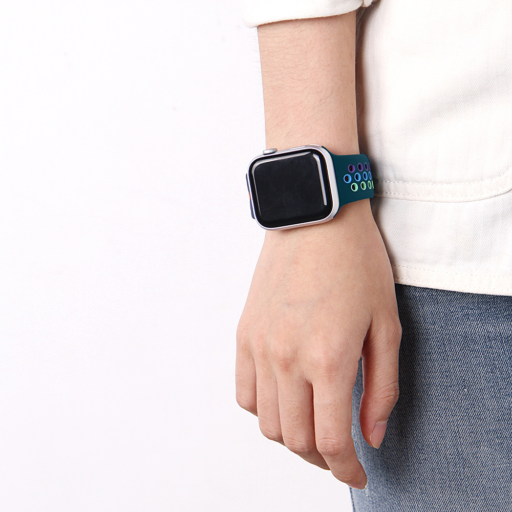 Apple Watch Double Sport Strap - Colourful Blue