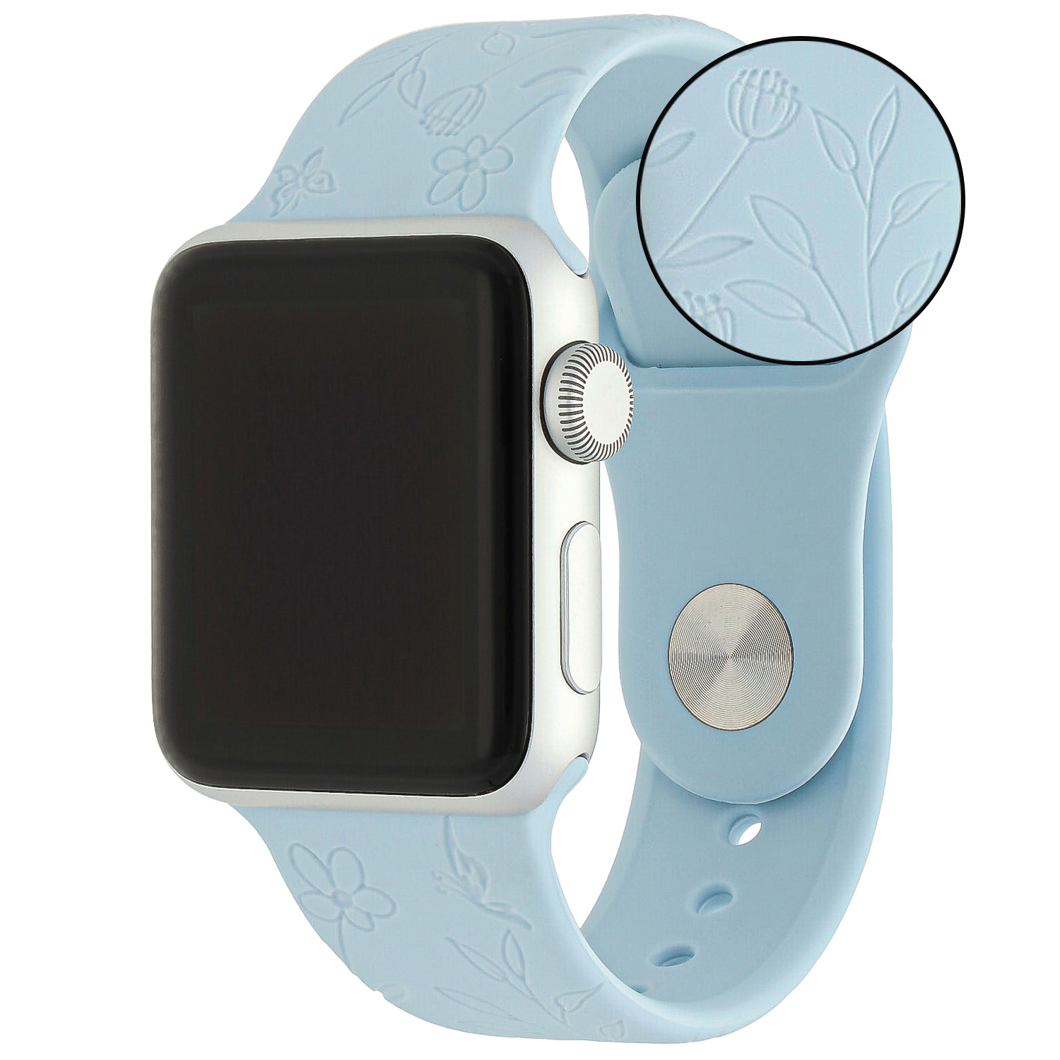 Apple Watch Print Sport Strap - Floral Blue