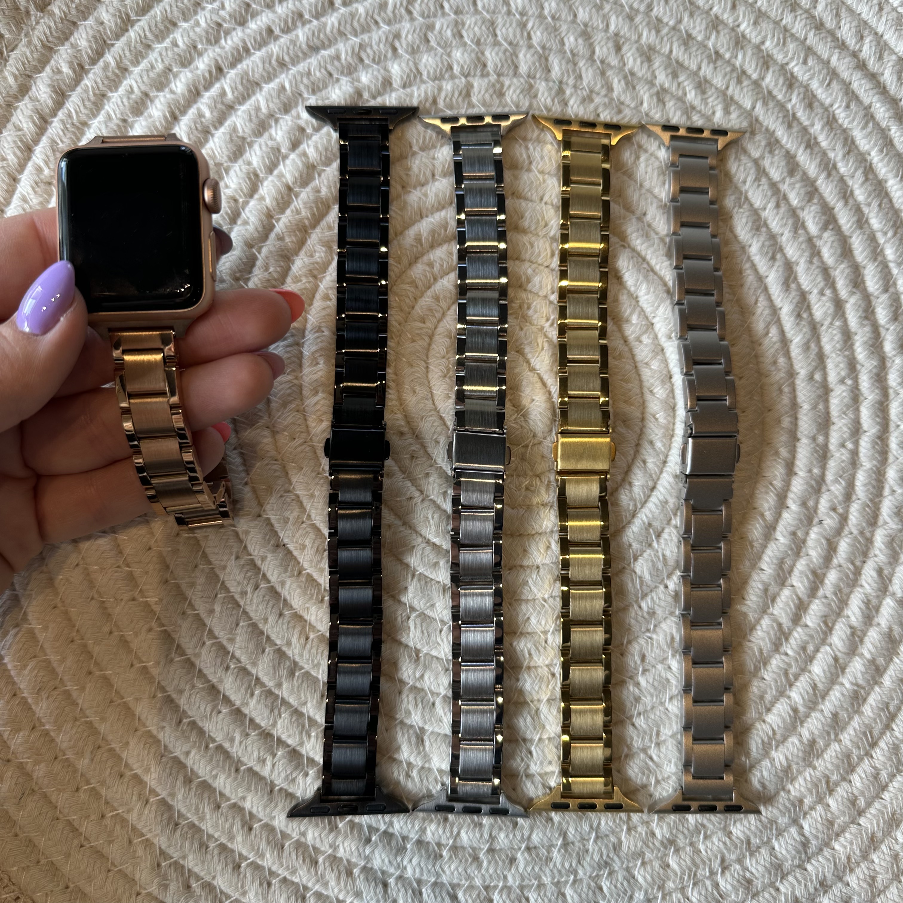 Apple Watch Thin Link Strap Noor - Silver