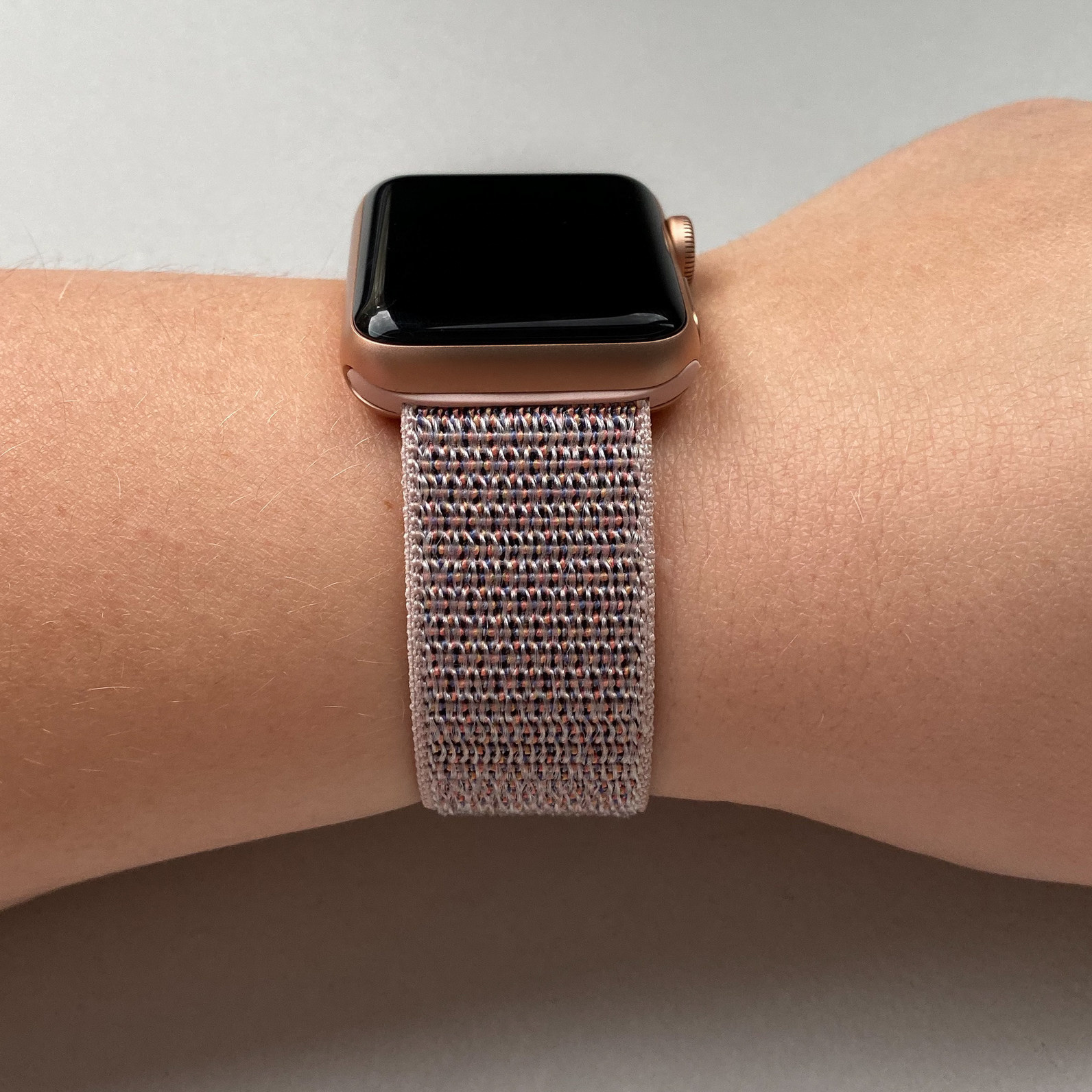 Apple Watch Nylon Sport Loop Strap Pink Sand