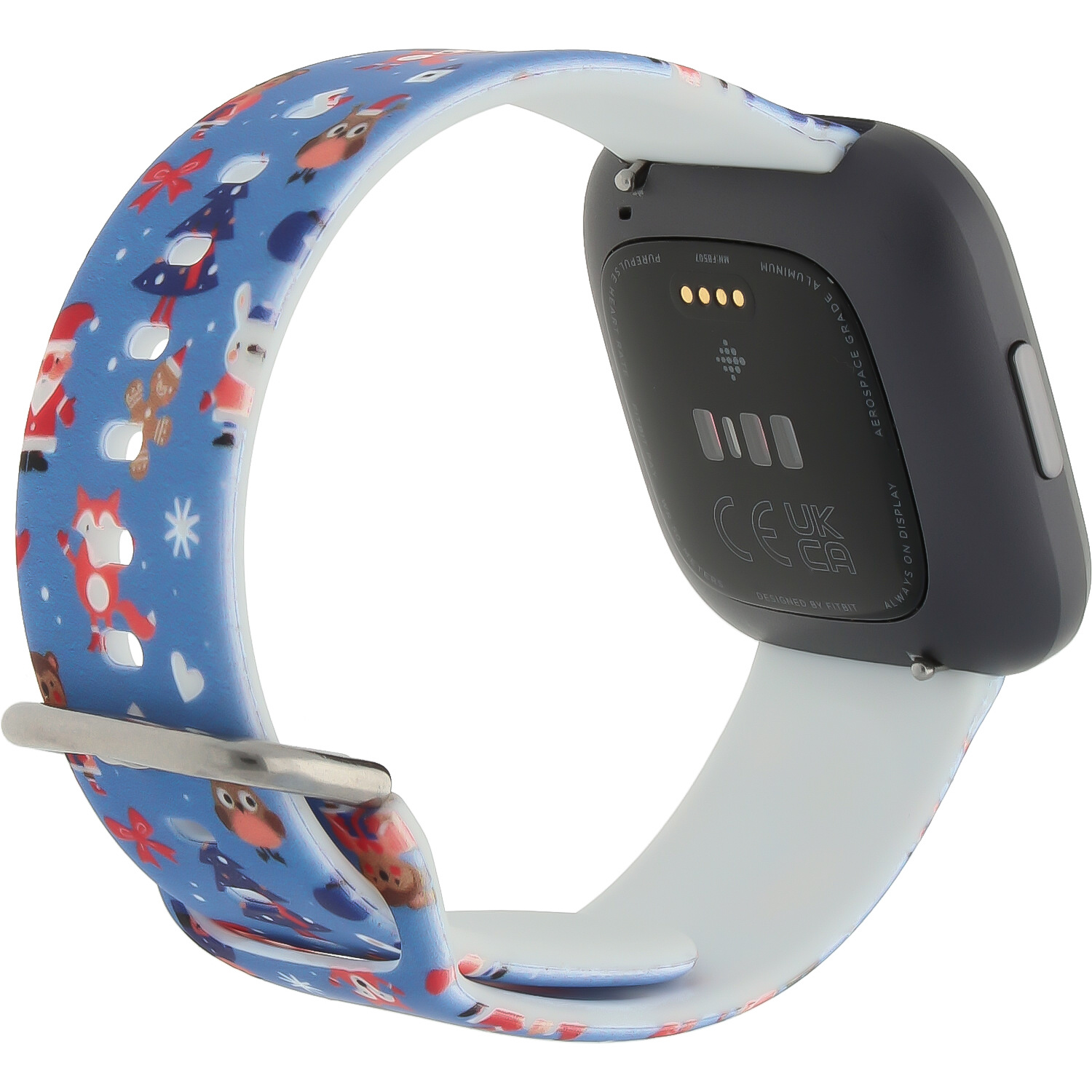 Fitbit Versa Print Sport Strap - Christmas Blue