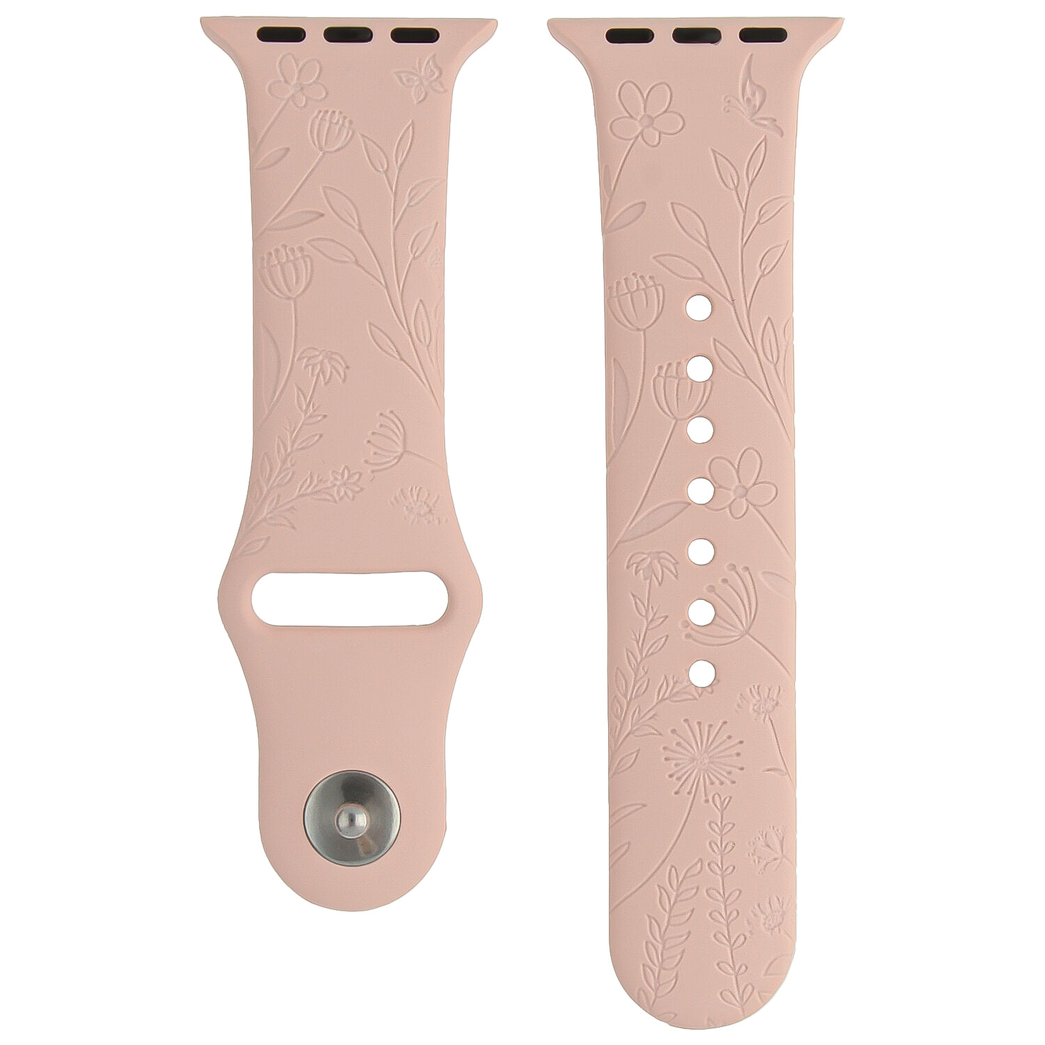 Apple Watch Print Sport Strap - Flowers Pink