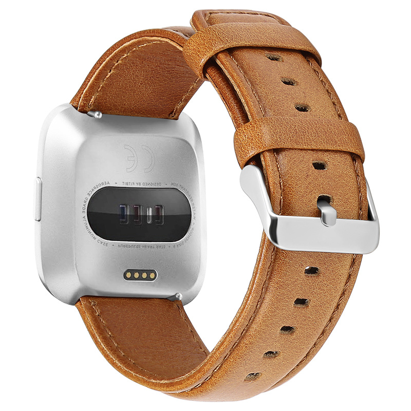 Fitbit Versa Genuine Leather Strap - Light Brown