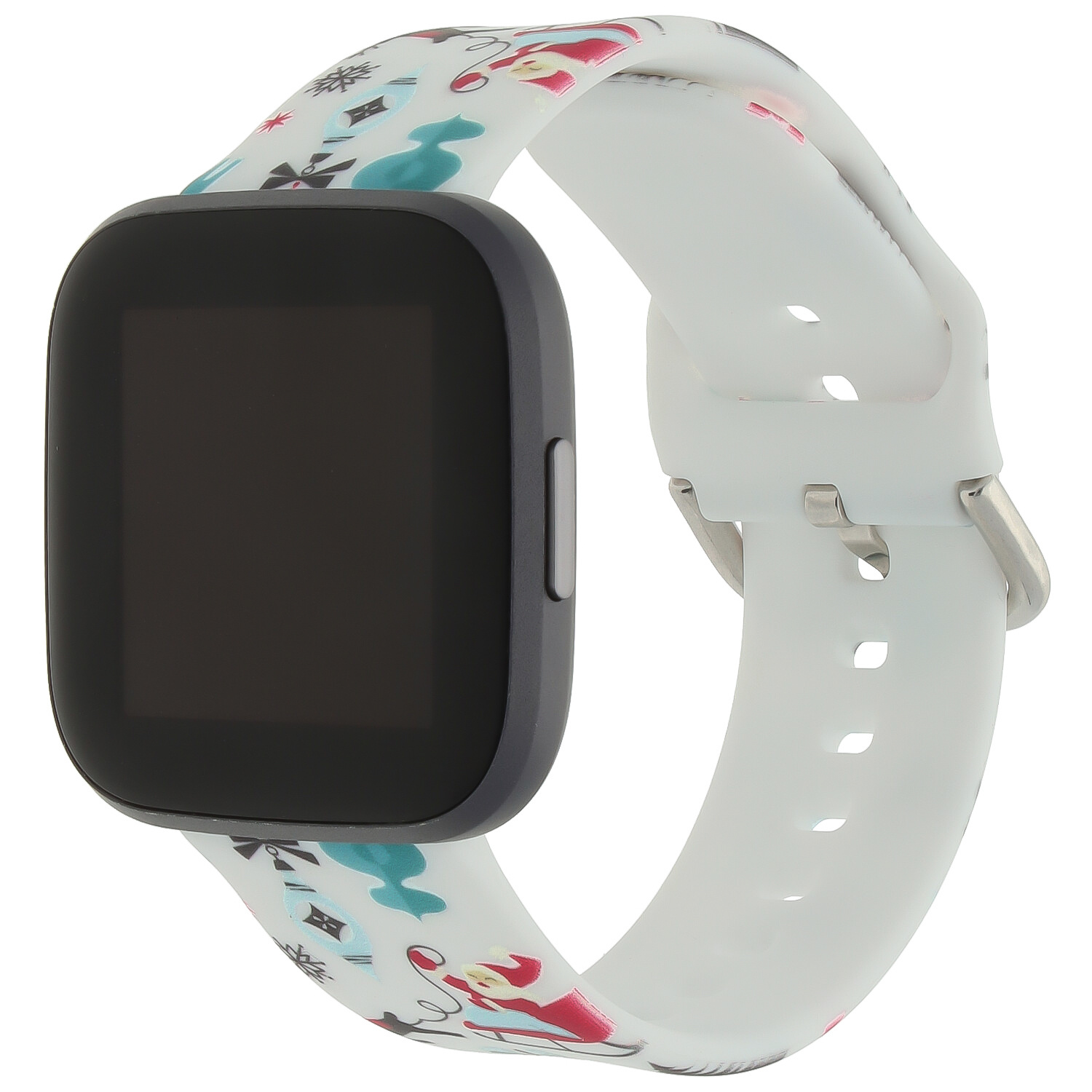 Fitbit Versa Print Sport Strap - Christmas White