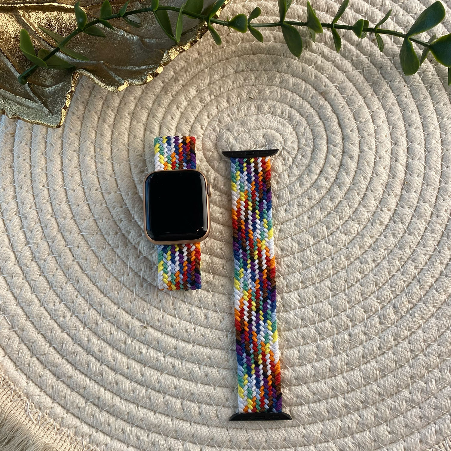 Apple Watch Nylon Braided Solo Loop Strap - Colourful Bright