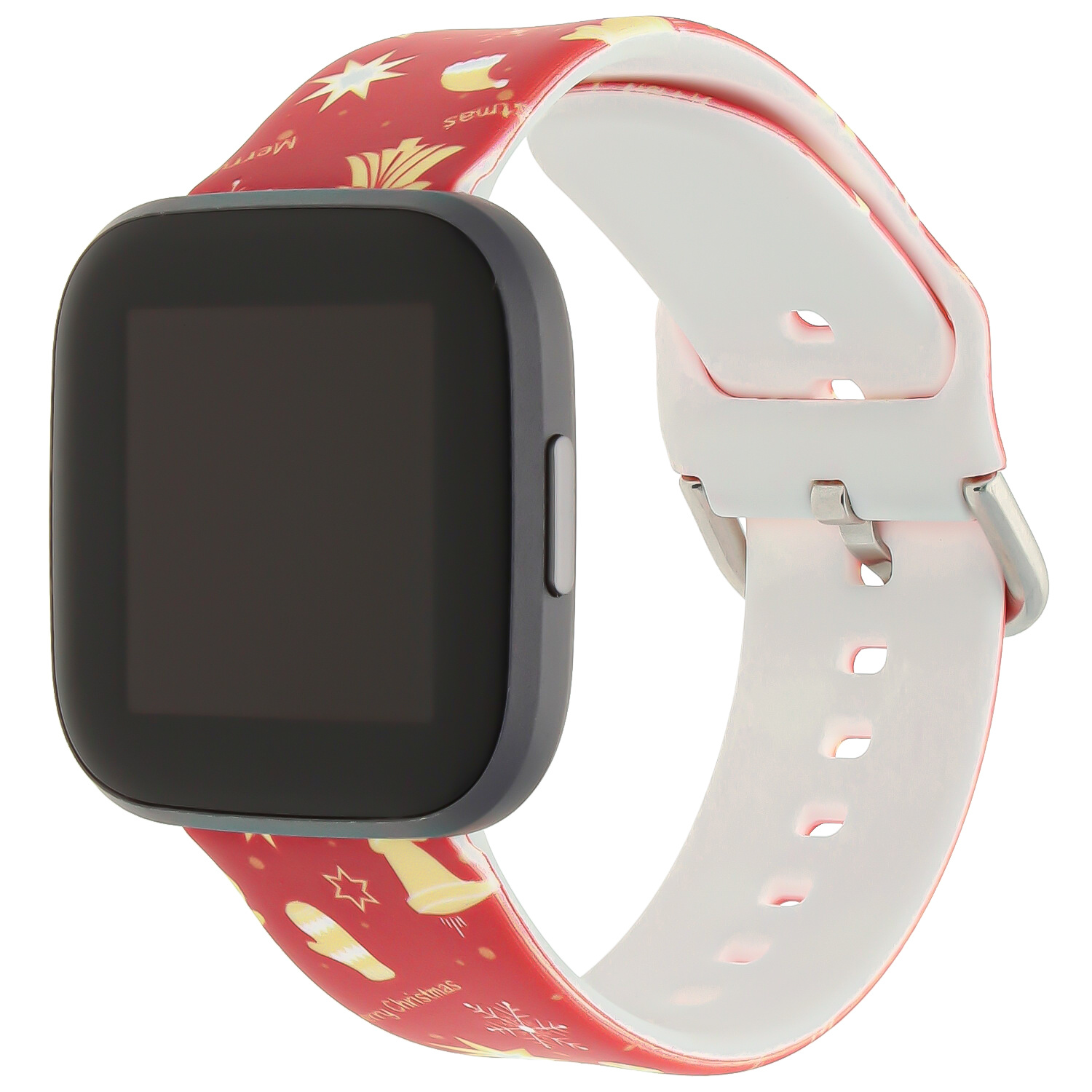 Fitbit Versa Print Sport Strap - Christmas Red