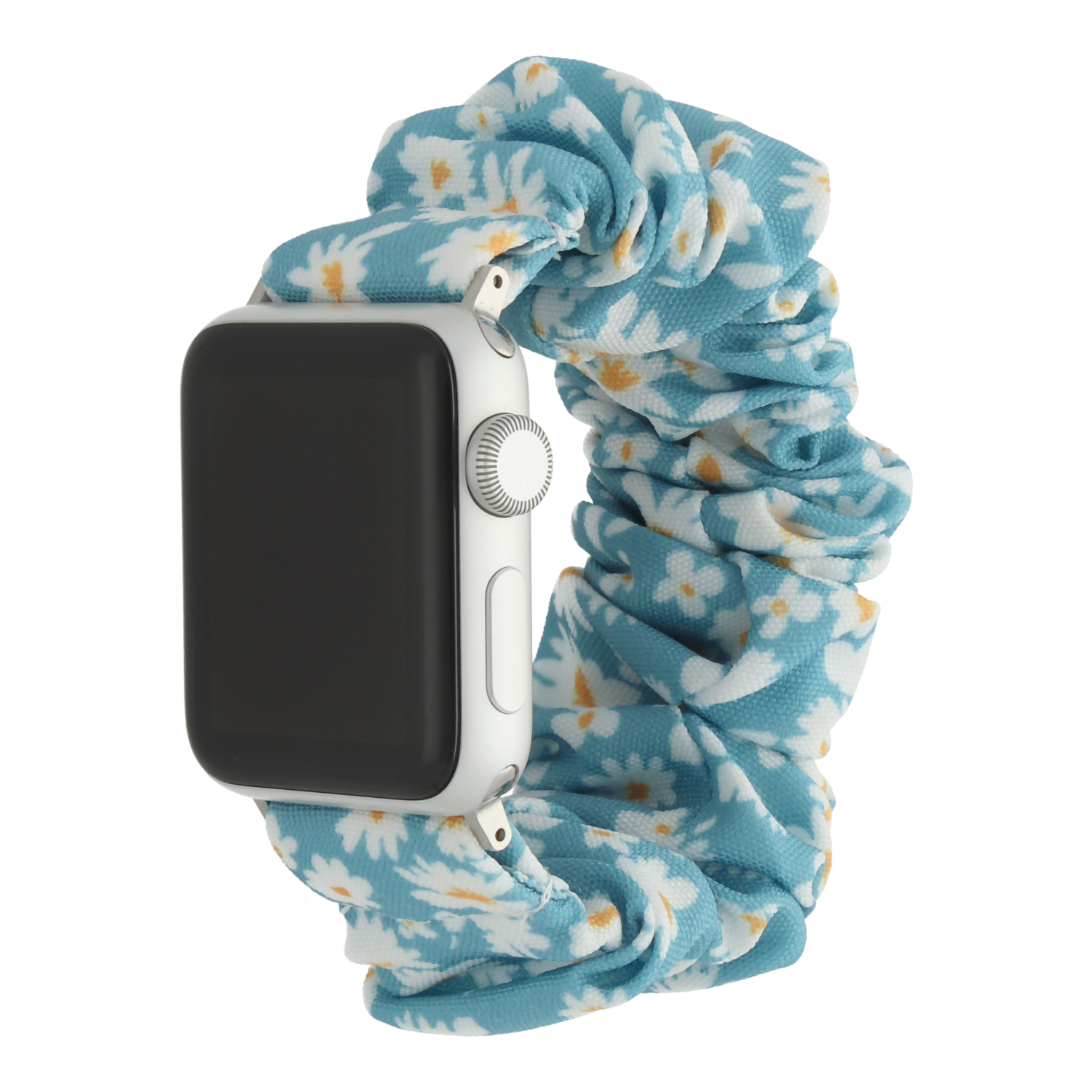 Apple Watch Nylon Scrunchie Strap - Flower Blue