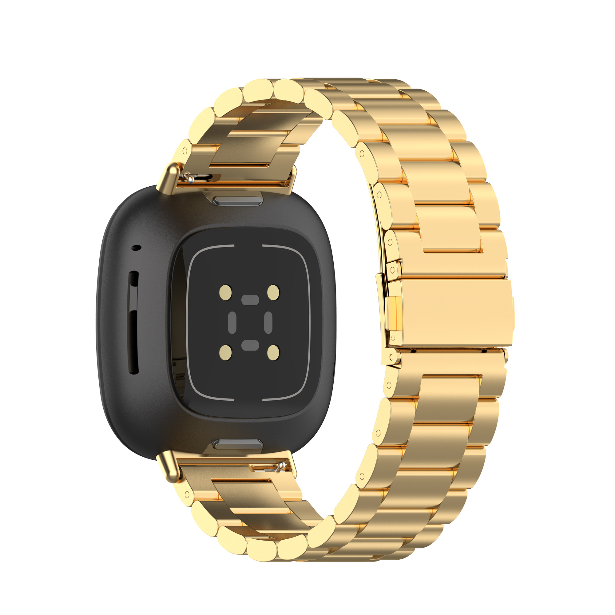 Fitbit Versa 3 / Sense Beads Steel Link Strap - Gold