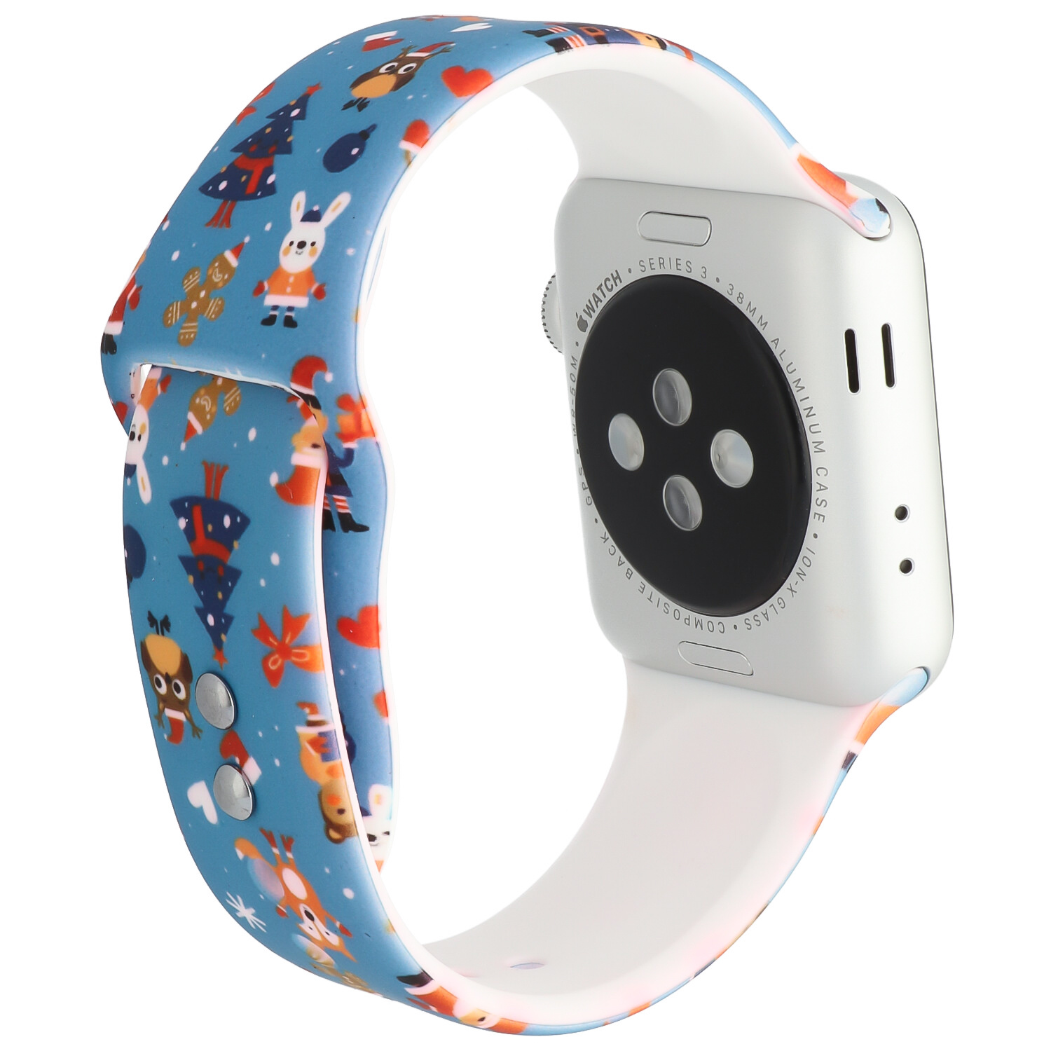 Apple Watch Print Sport Strap - Christmas Blue