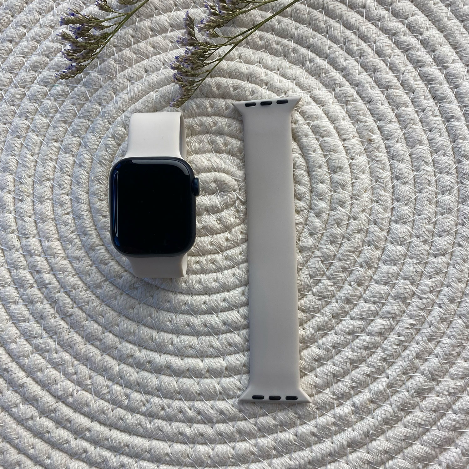 Apple Watch Sport Solo Strap - Starlight