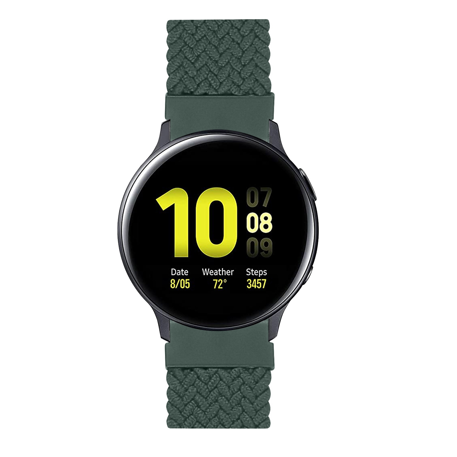 Samsung Galaxy Watch Nylon Braided Solo Strap - Inverness Green