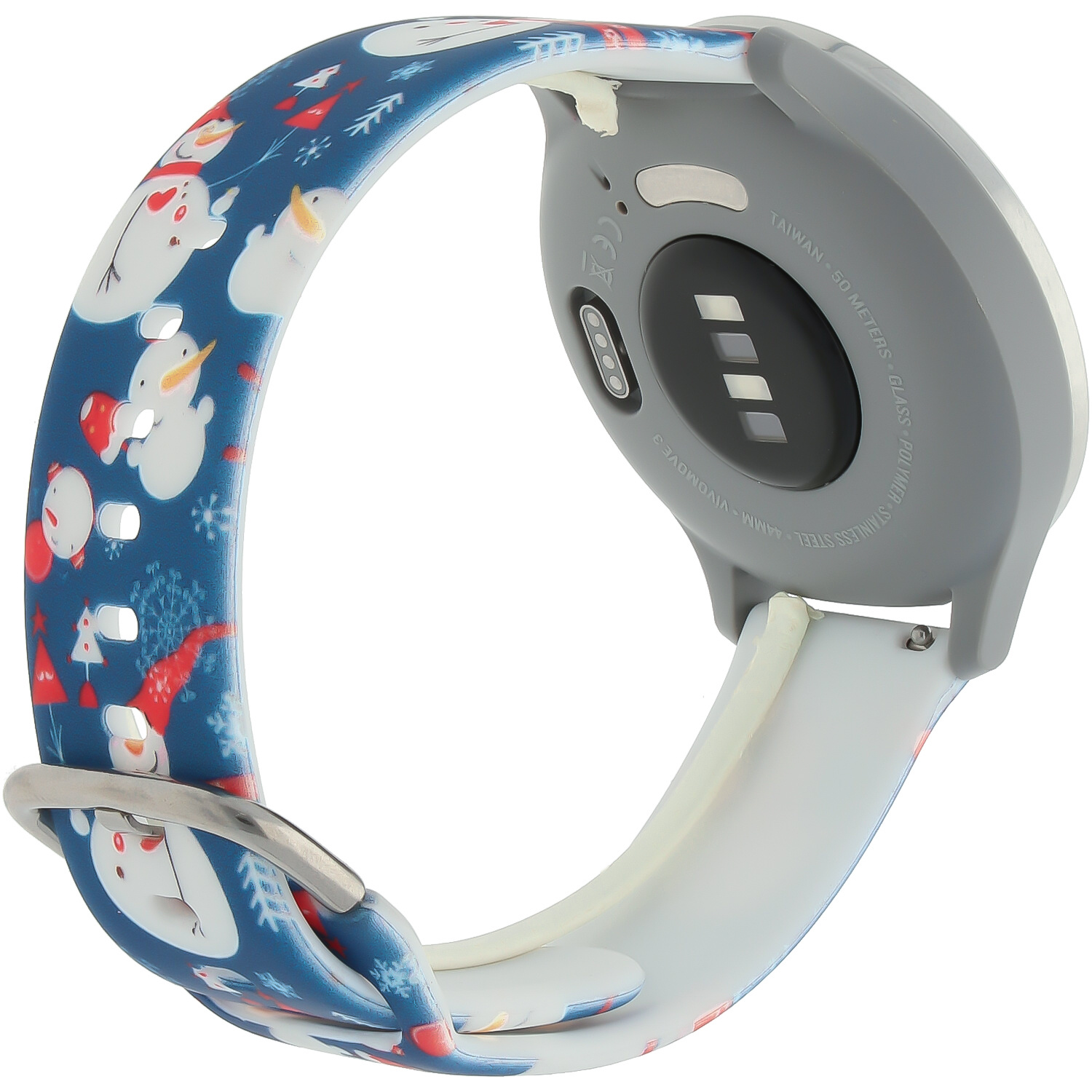 Garmin Vivoactive / Vivomove Print Sport Strap - Christmas Snowman Blue