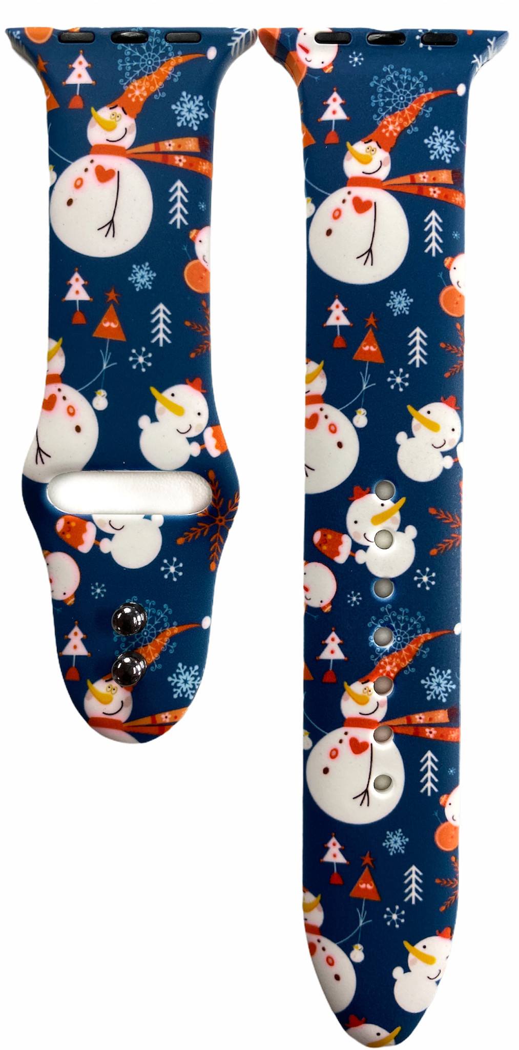 Apple Watch Print Sport Strap - Christmas Snowman Blue