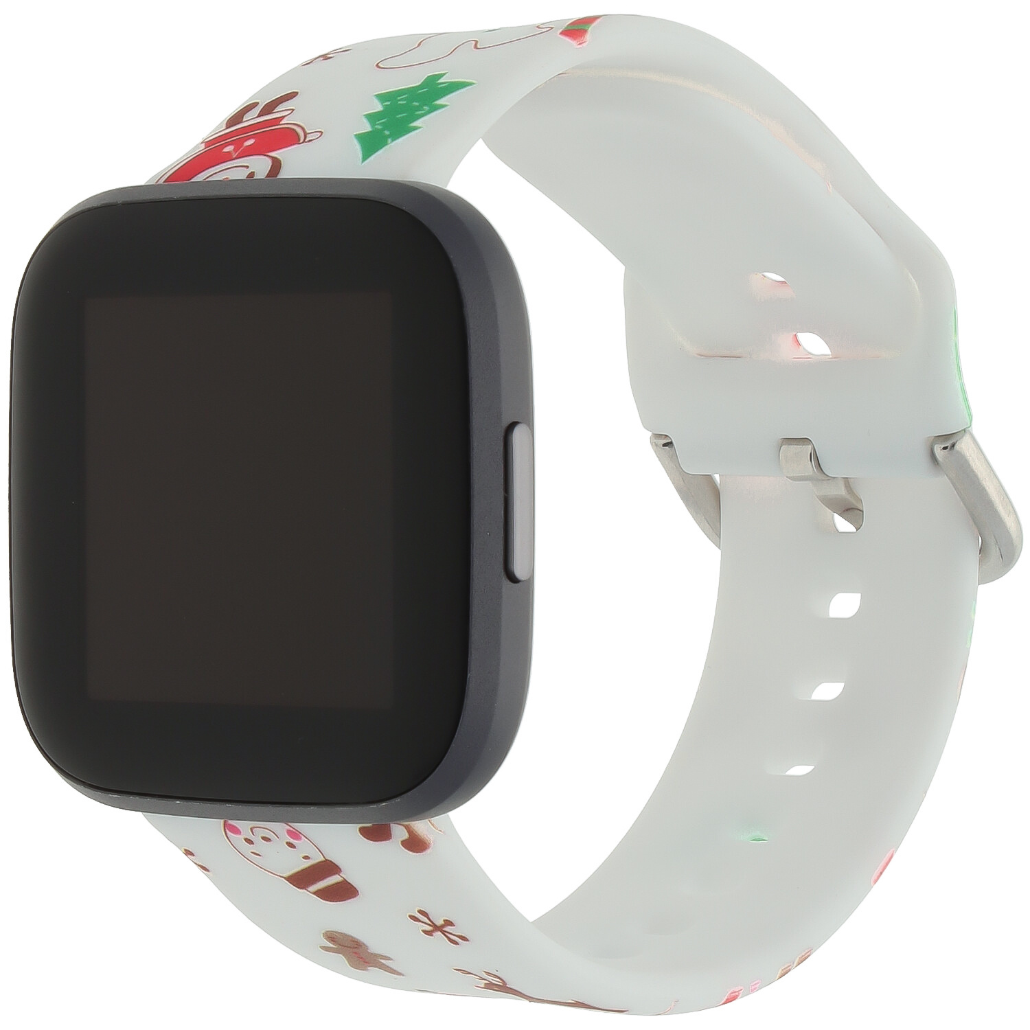 Fitbit Versa print sports band Christmas snowman white