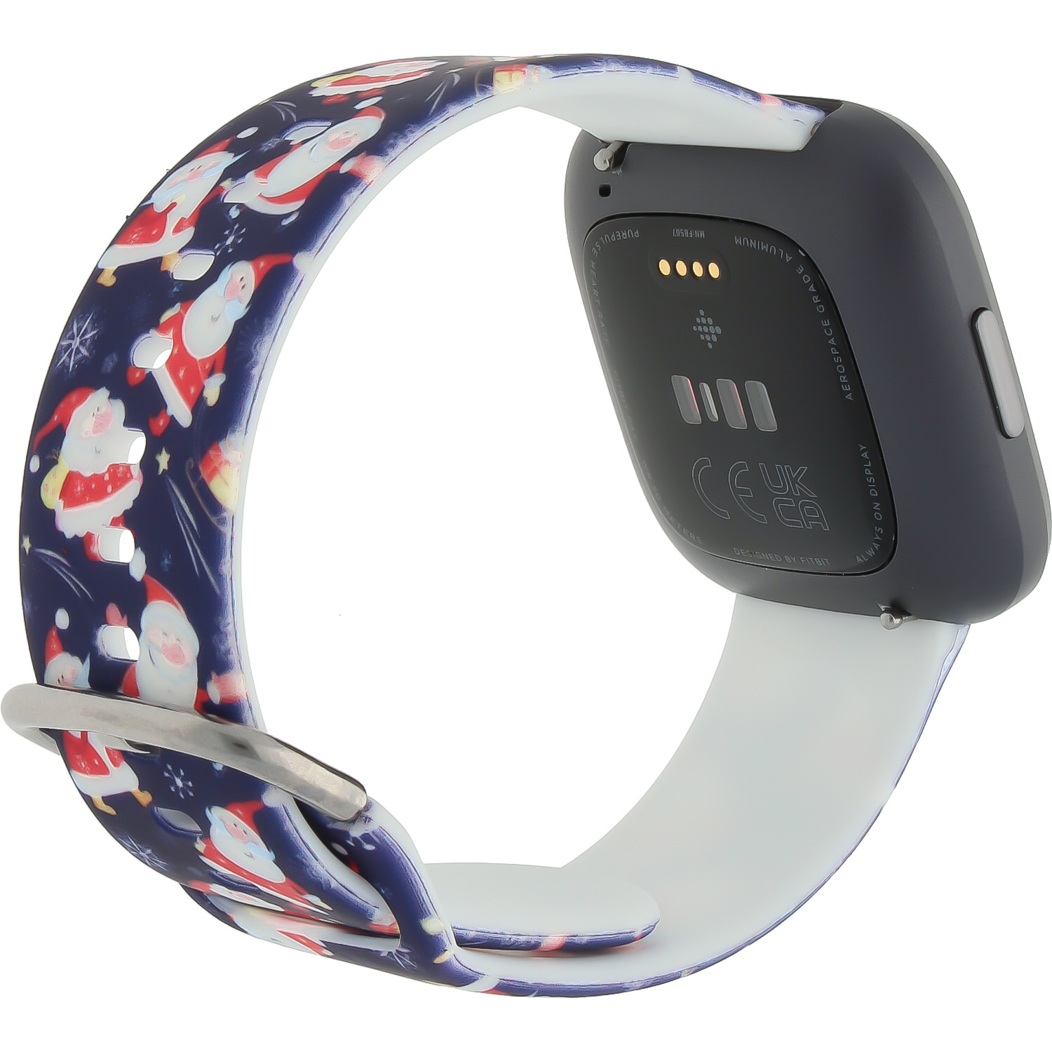 Fitbit Versa Print Sport Strap Christmas Santa Dark Blue