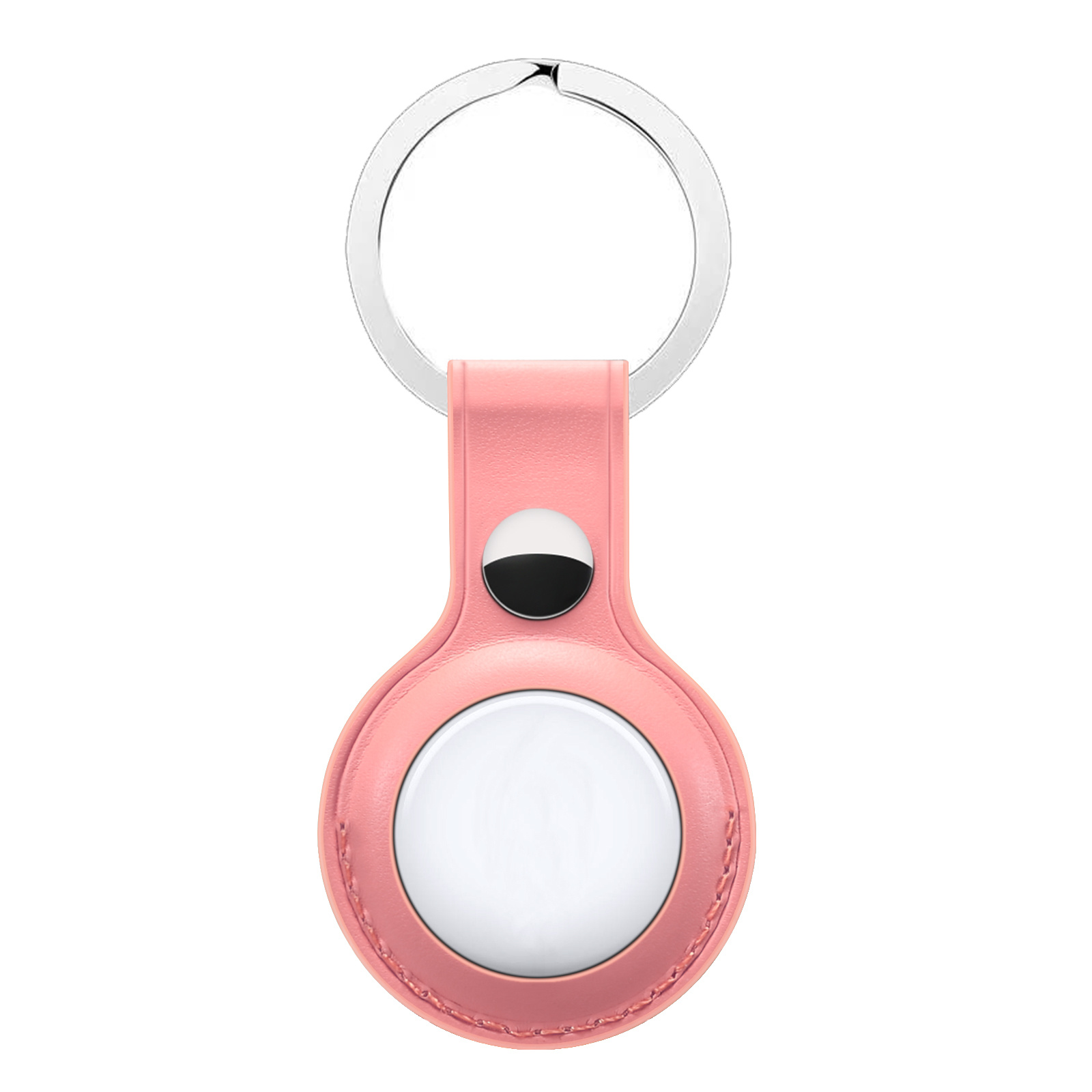 Airtag Leather Key Ring - Pink