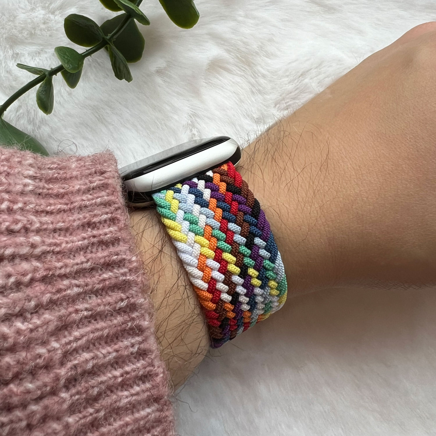 Apple Watch Nylon Braided Solo Loop Strap - Colourful Bright