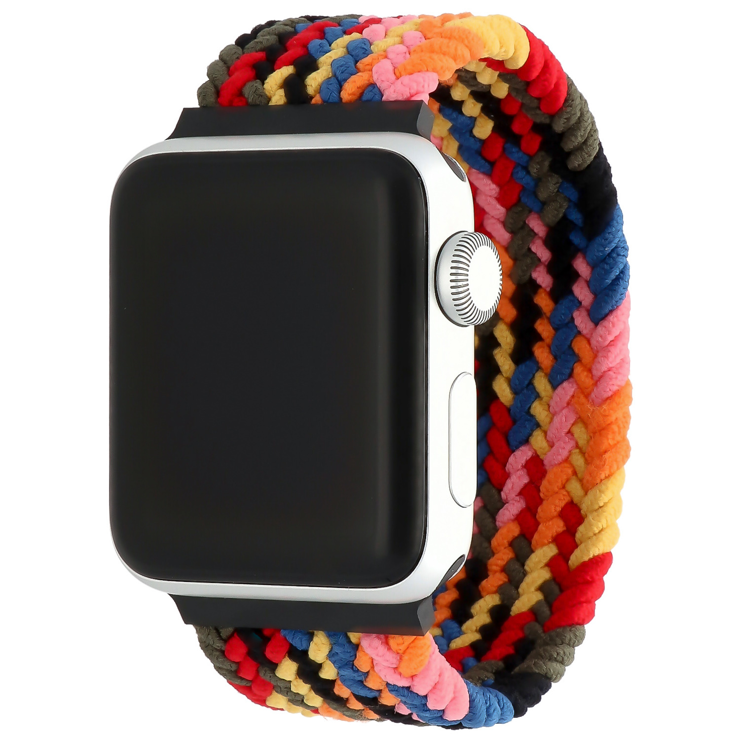 Apple Watch Nylon Braided Solo Loop Strap - Colourful Pink