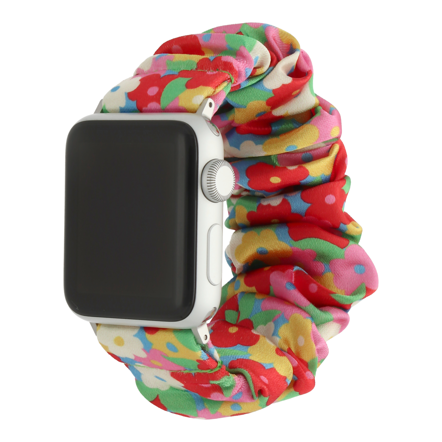 Apple Watch Nylon Scrunchie Strap - Flower Rainbow