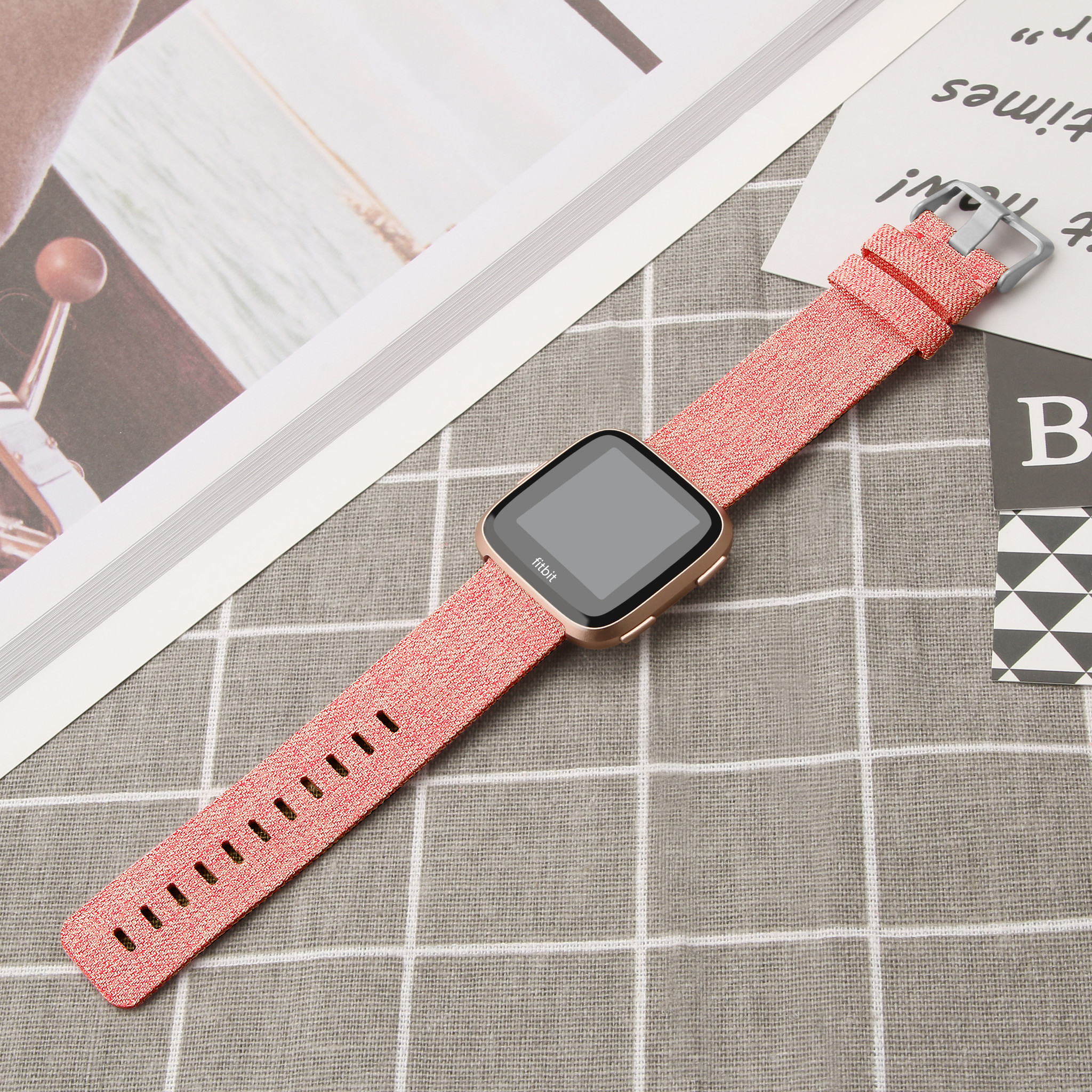 Fitbit Versa Nylon Buckle Strap - Orange