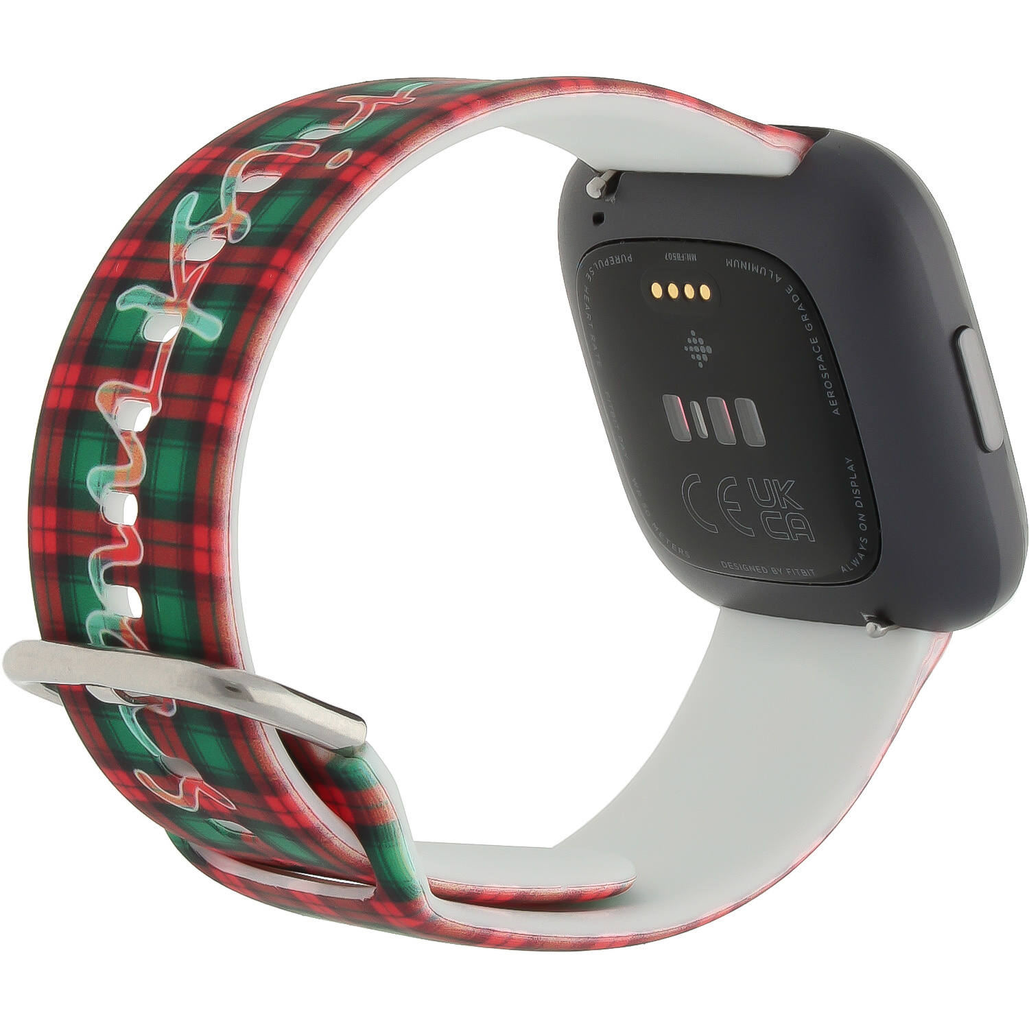 Fitbit Versa Print Sport Strap - Christmas Plaid