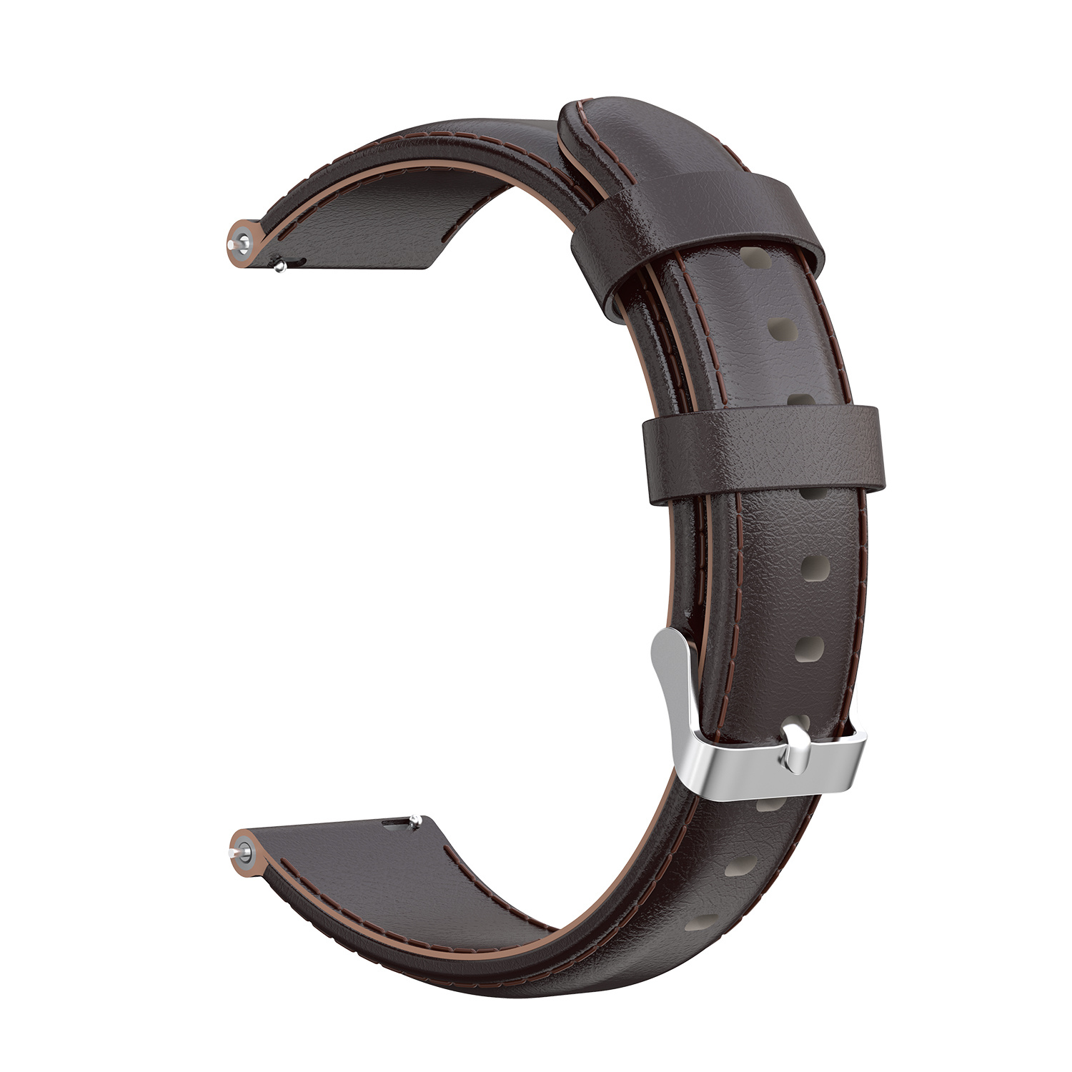 Garmin Vivoactive / Vivomove Leather Strap - Dark Brown