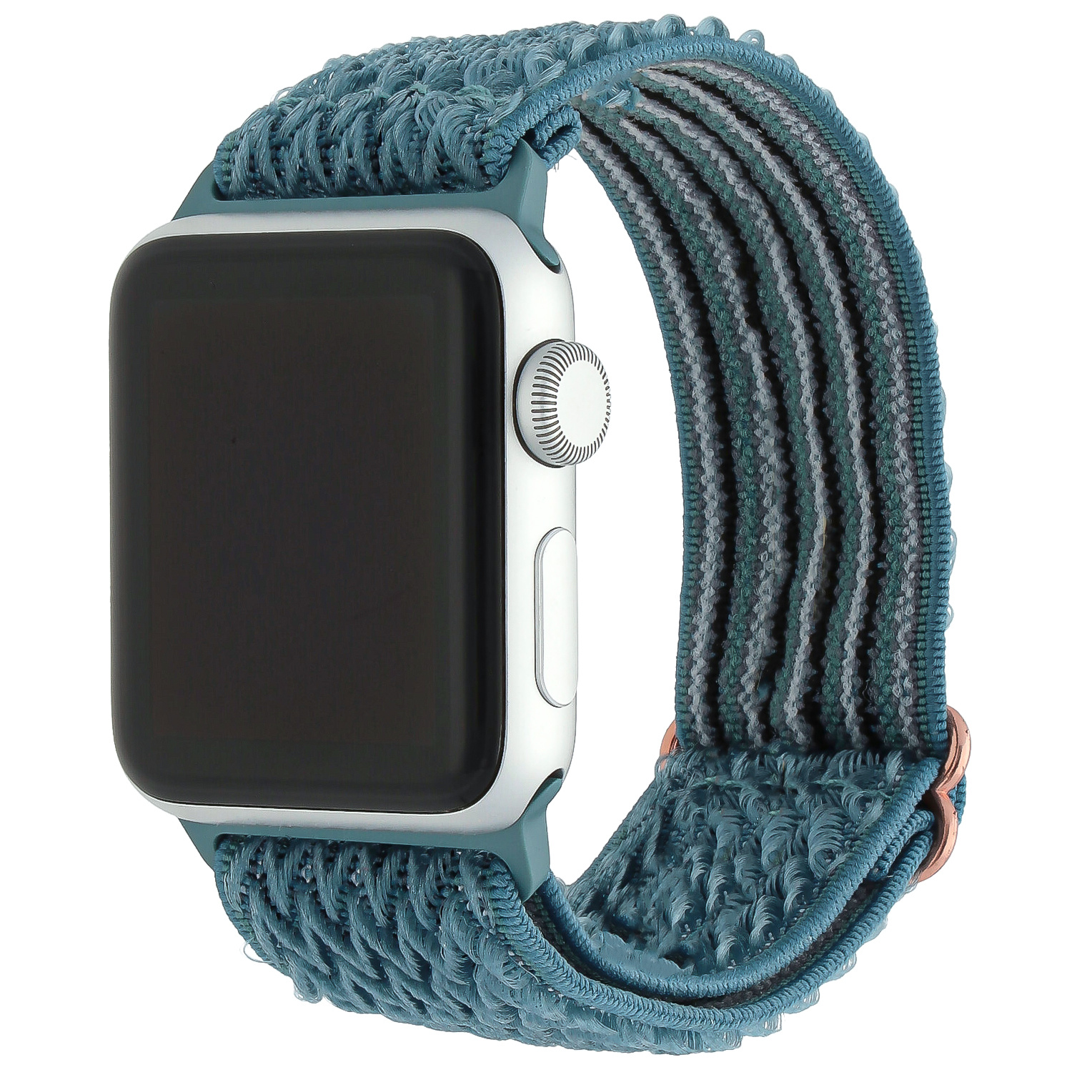 Apple Watch Nylon Woven Solo Strap - Cyan Spring