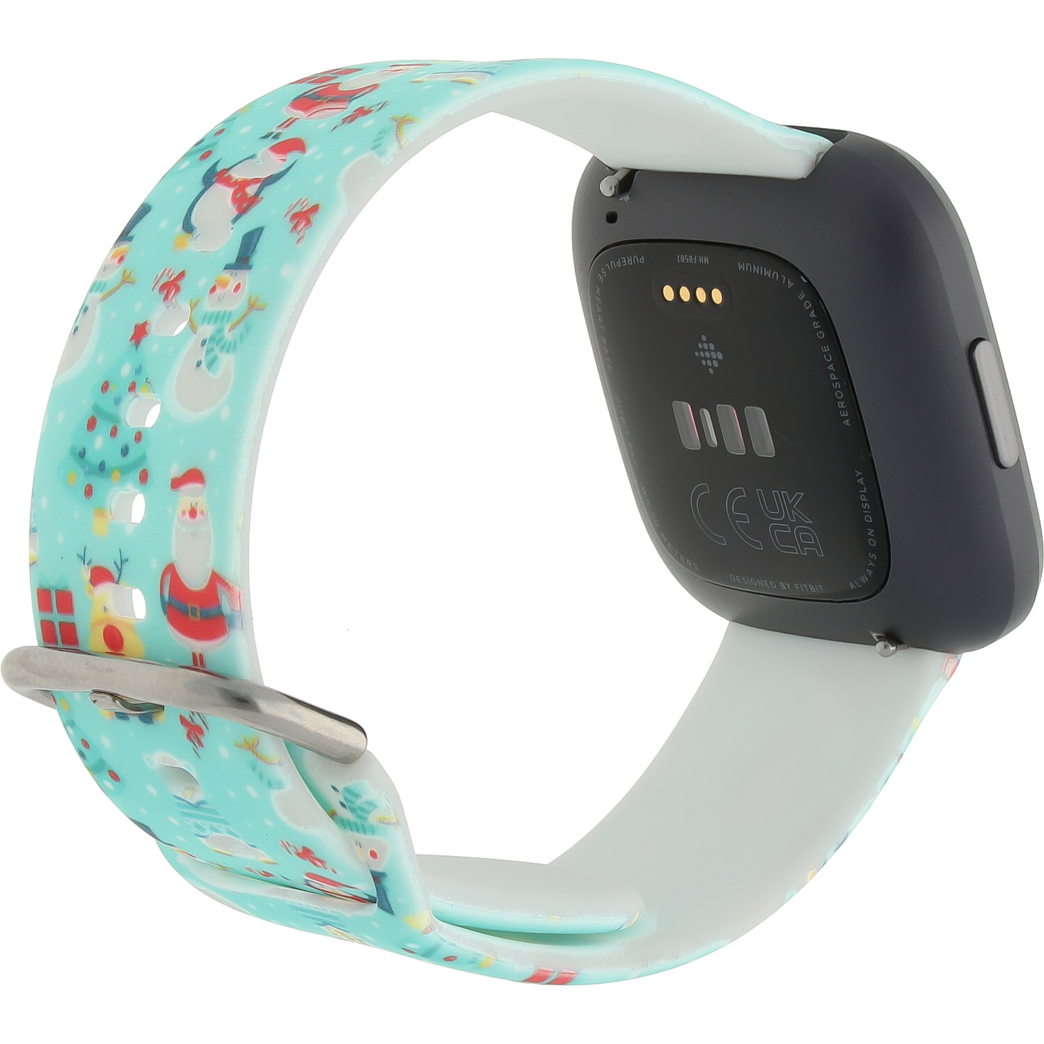 Fitbit Versa Print Sport Strap - Christmas Green