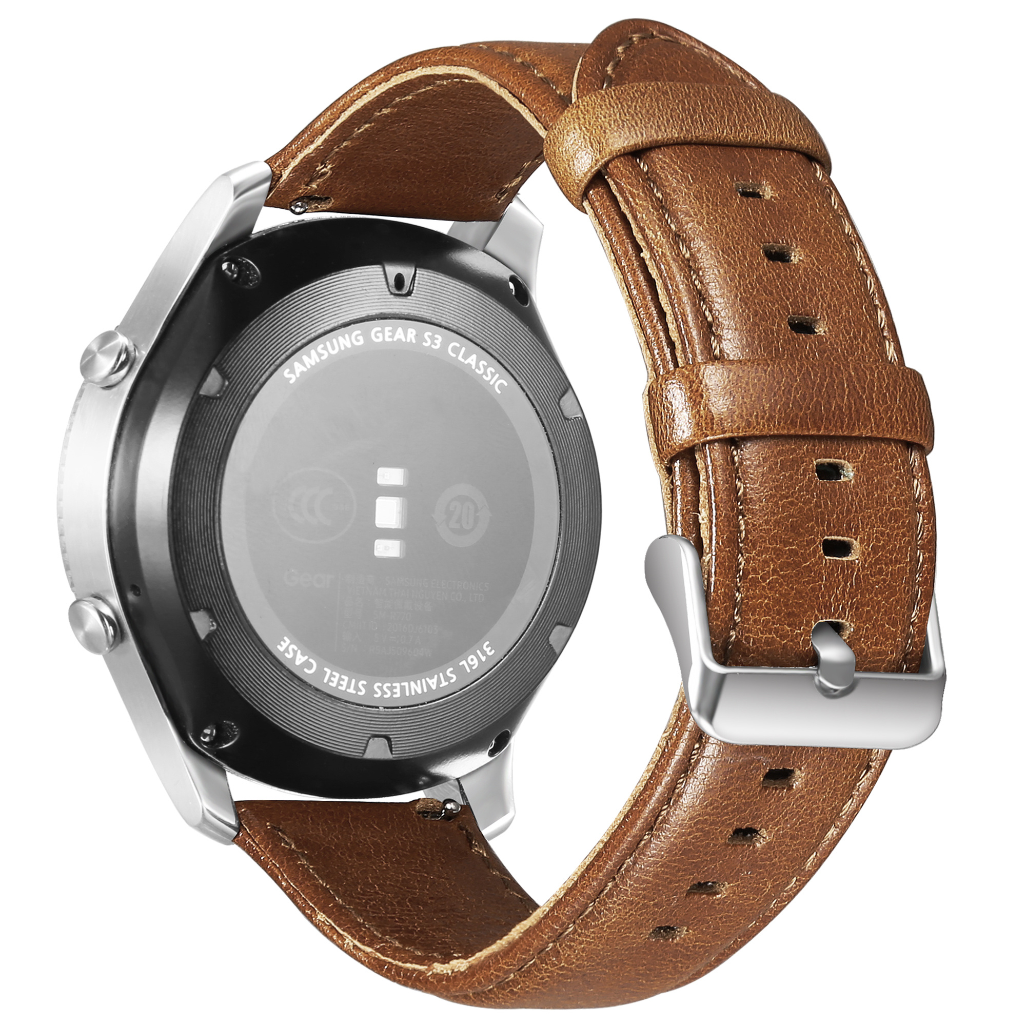 Samsung Galaxy Watch Genuine Leather Strap Light Brown