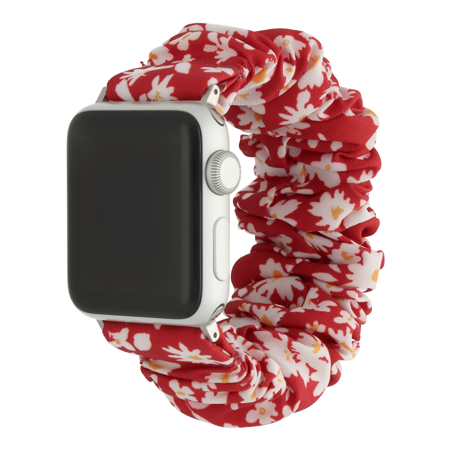 Apple Watch Nylon Scrunchie Strap - Flower Red