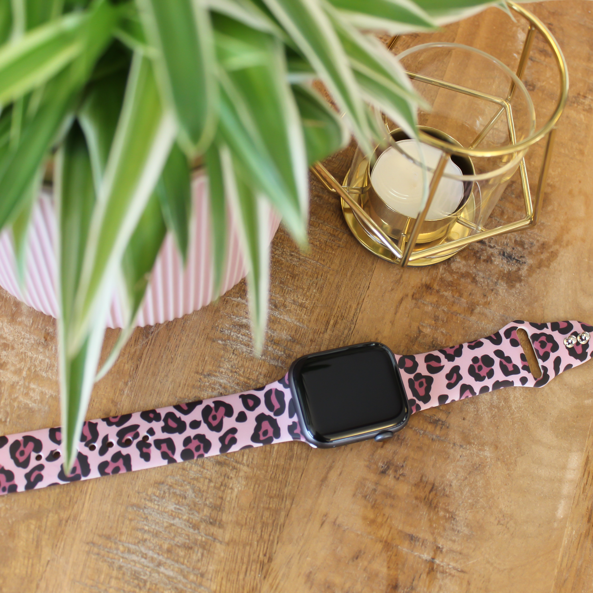 Apple Watch Print Sport Strap - Panther Light Pink