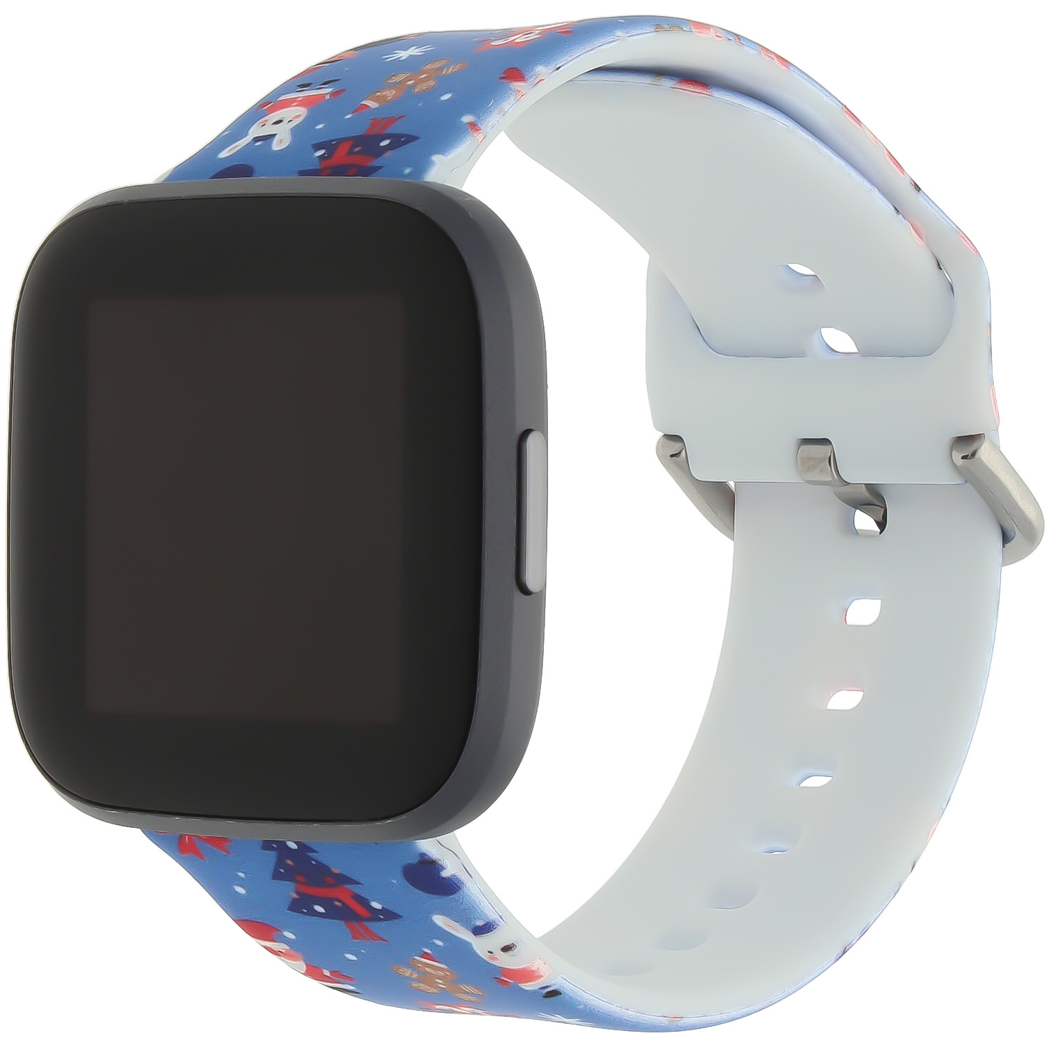 Fitbit Versa Print Sport Strap - Christmas Blue